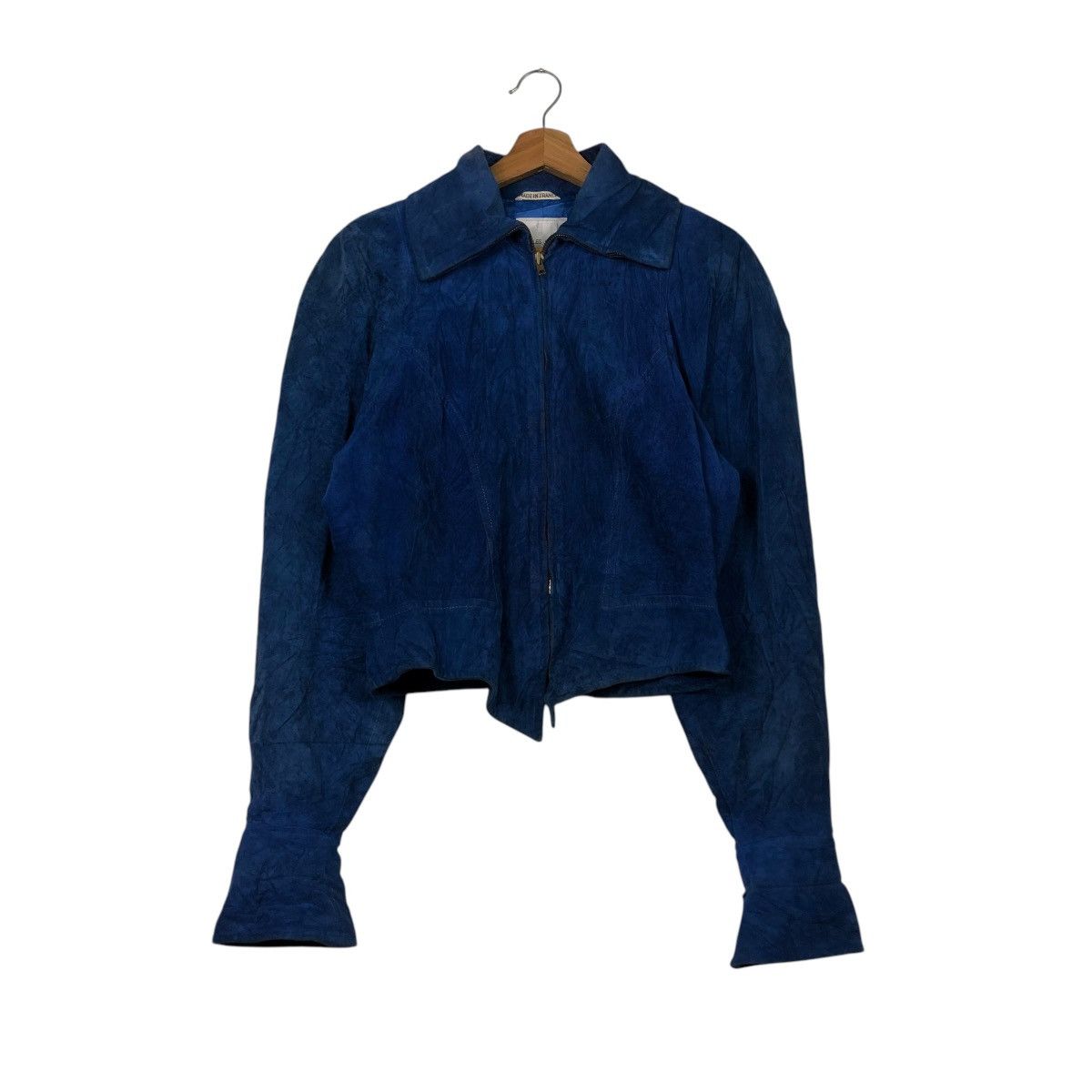 Charles Jourdan 🔥VINTAGE CROPPED SUEDE LEATHER JACKET CHARLES JOURDAN PARIS Size M / US 6-8 / IT 42-44 - 2 Thumbnail