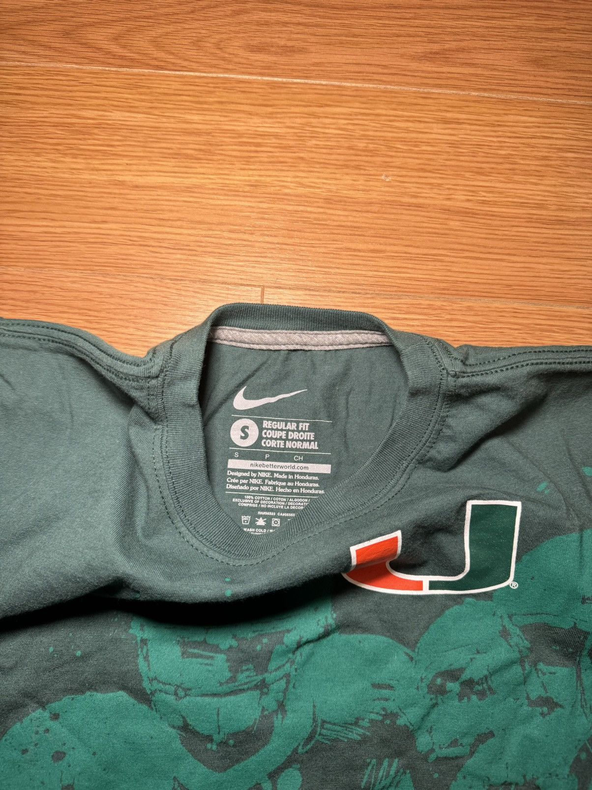 NCAA × Nike Nike x Miami Hurricanes football AOP NCAA all over print Size US S / EU 44-46 / 1 - 3 Thumbnail