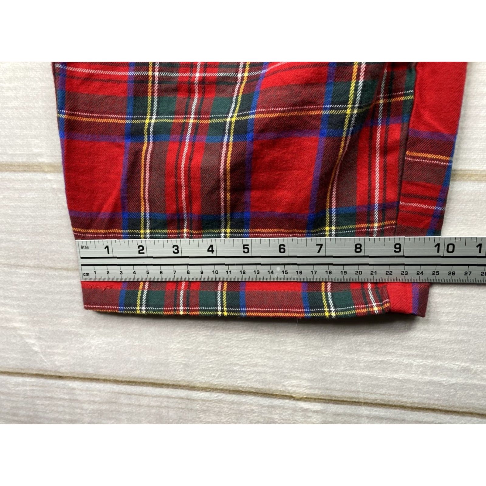 Lands' End Lands' End Pajama Pants Mens XL Red Flannel Drawstring Pockets Classic Lounge Plaid 100% Cotton Sleep Pants Size US 36 / EU 52 - 7 Thumbnail
