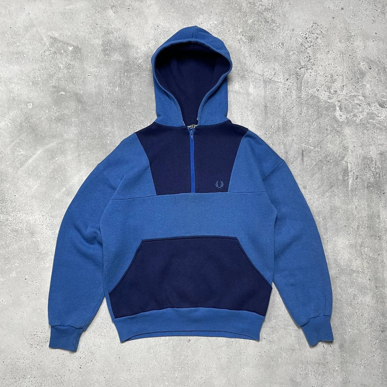 Fred Perry × Vintage Vintage 80s 90s Fred Perry 1/4 Quarter Zip Hoodie Mod Style Size US S / EU 44-46 / 1 - 1 Thumbnail