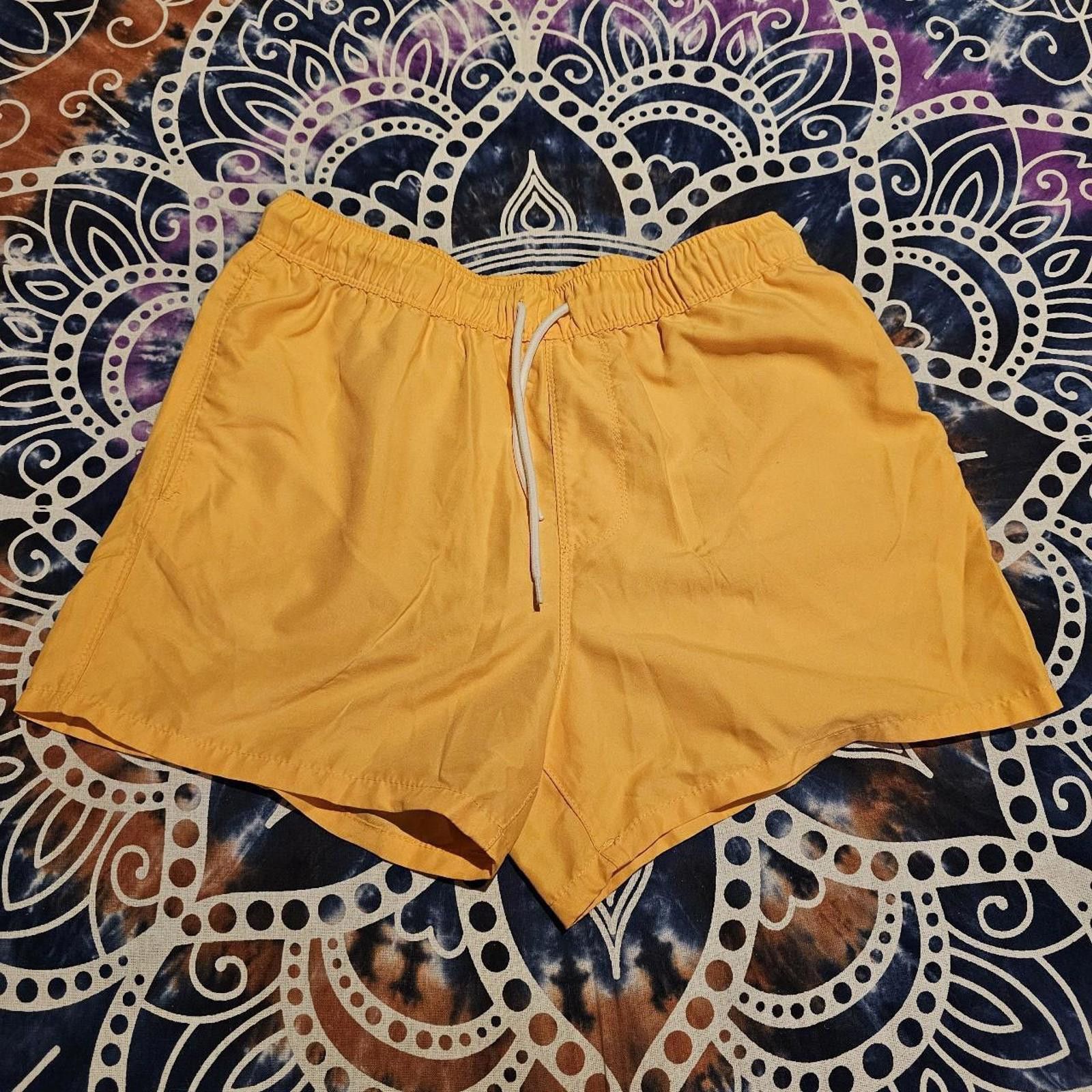 Asos ASOS Men's Yellow Swim Trunks Size US 32 / EU 48 - 1 Thumbnail