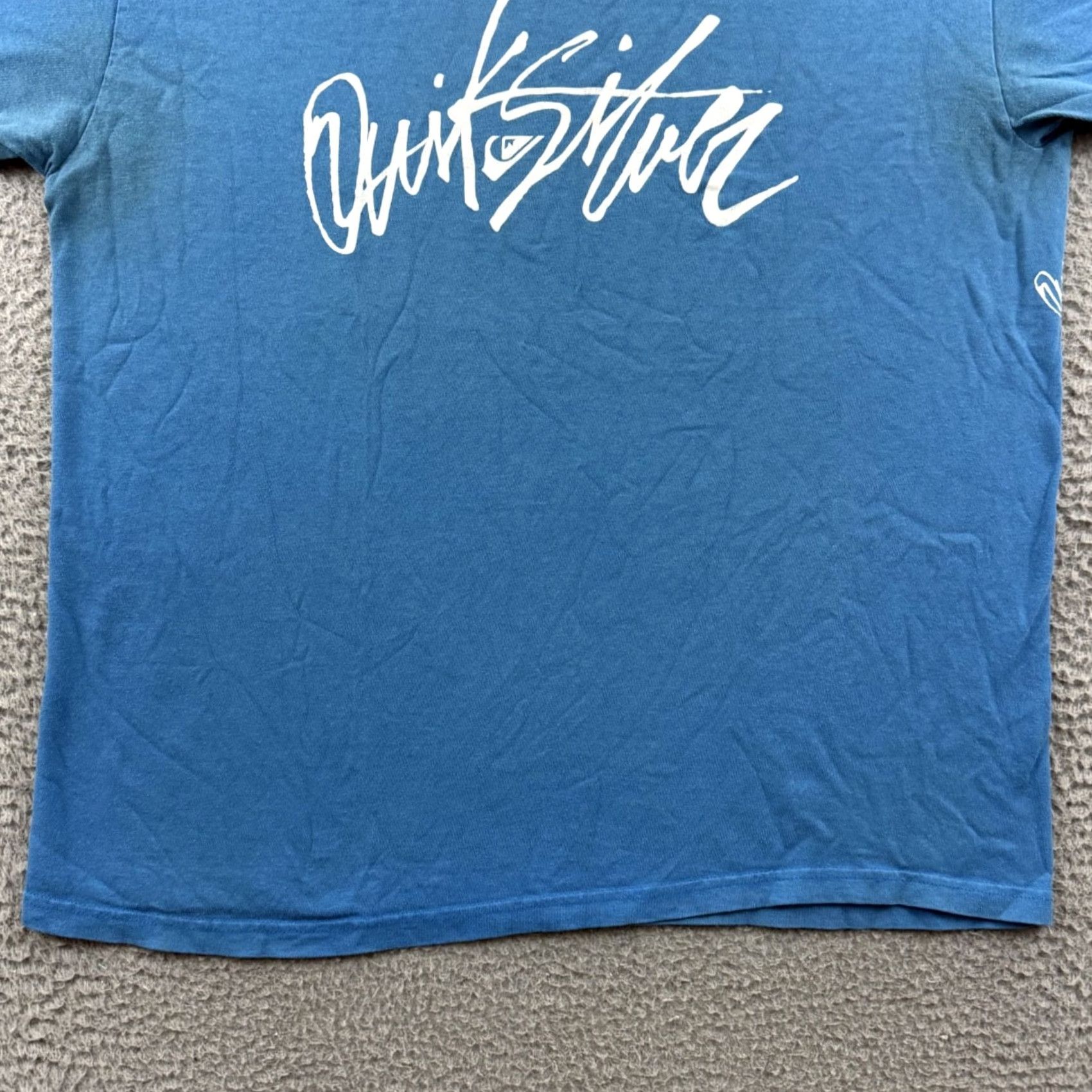 Quiksilver VINTAGE Quiksilver Shirt Mens Large Blue 90s Surf Sport Outdoor Short Sleeve T-Shirt Logo Cotton Knit Regular Man Size US L / EU 52-54 / 3 - 2 Thumbnail