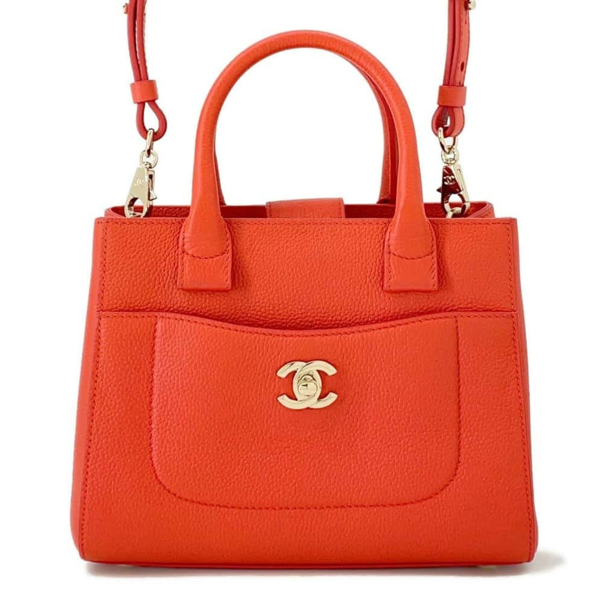 Chanel Handbag Coco Mark Small Bag A69929 Chanel 2Way Shoulder Tote in Red, Women's