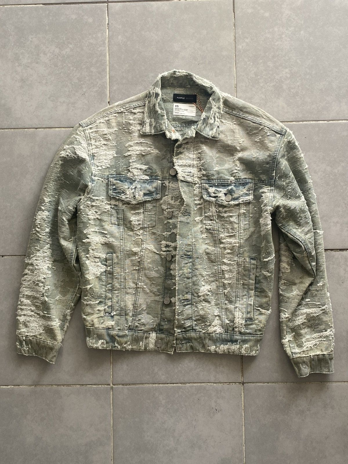Purple Brand destroyed denim jacket Size US XS / EU 42 / 0 - 1 Thumbnail