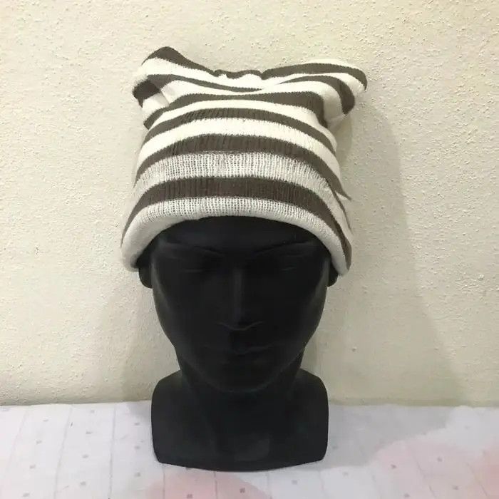 Japanese Brand Japanese Brand Stripe Design Beanie Hat Size ONE SIZE - 2 Thumbnail