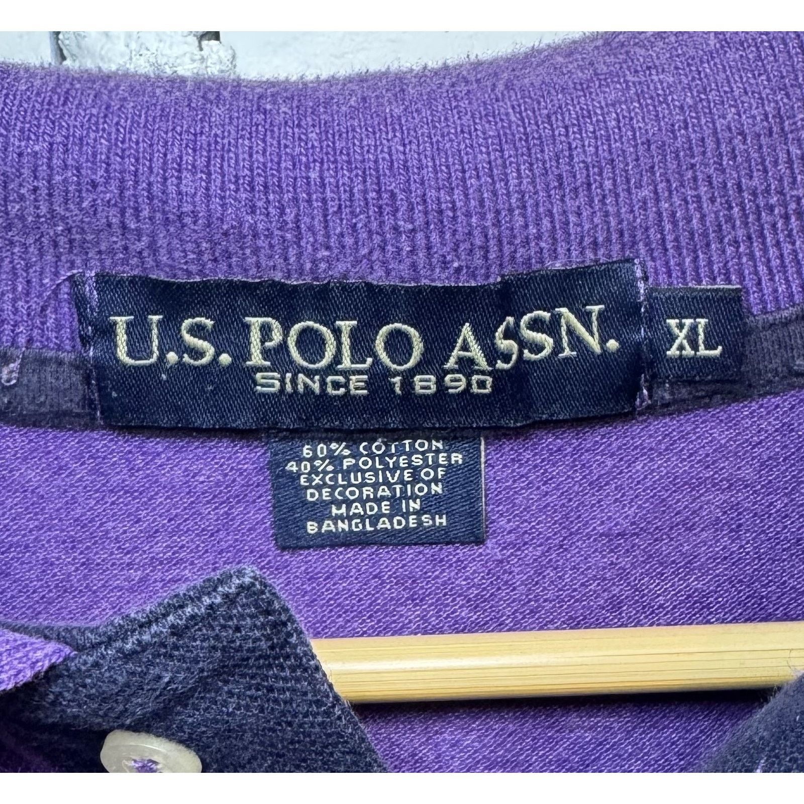 U.S. Polo Assn. US Polo Assn Polo Shirt Mens XL Purple Embroidered Big Pony Size US XL / EU 56 / 4 - 2 Thumbnail
