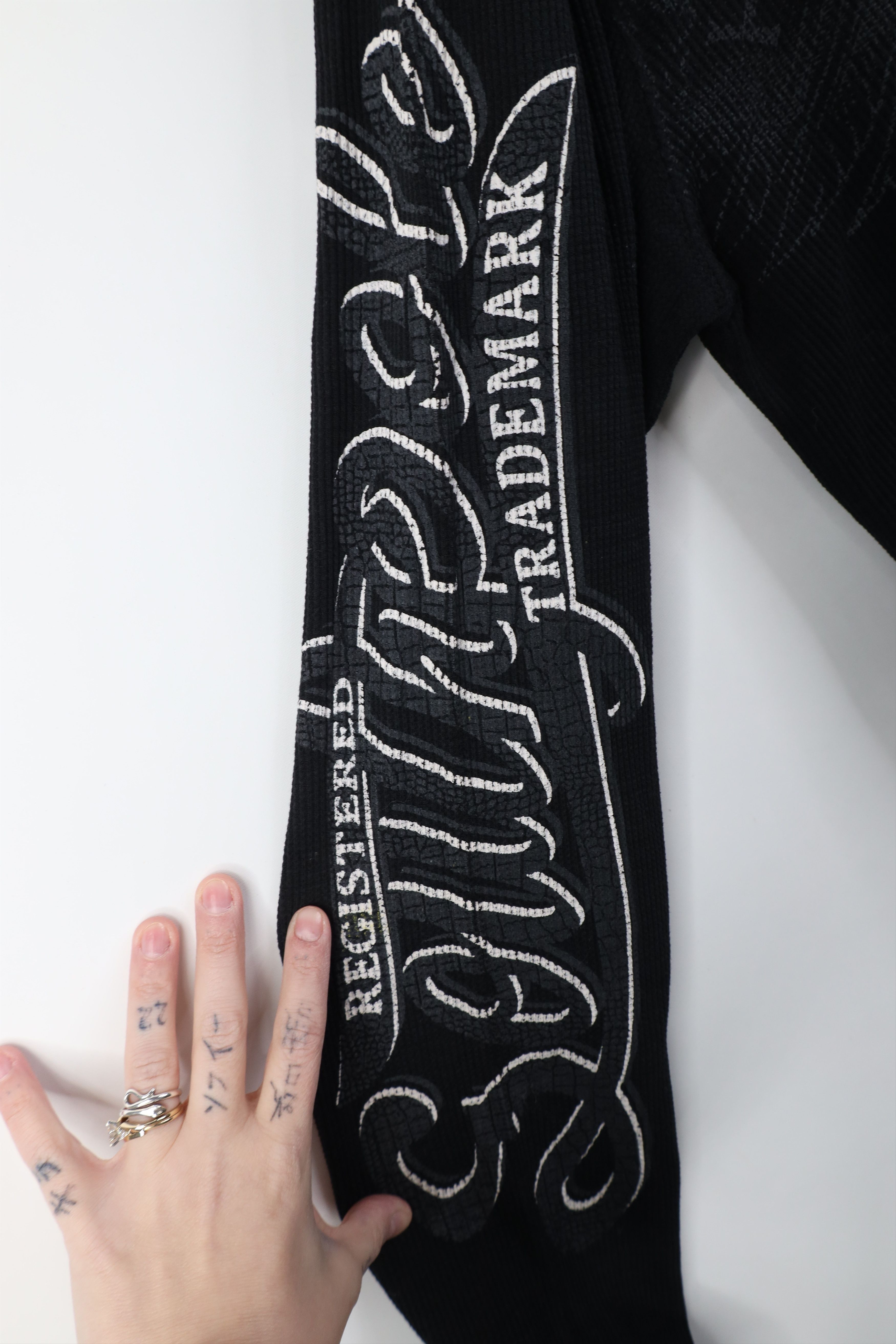 Southpole Vintage Y2K Southpole Skull Waffle Knit T-Shirt Black Size US XXL / EU 58 / 5 - 4 Thumbnail