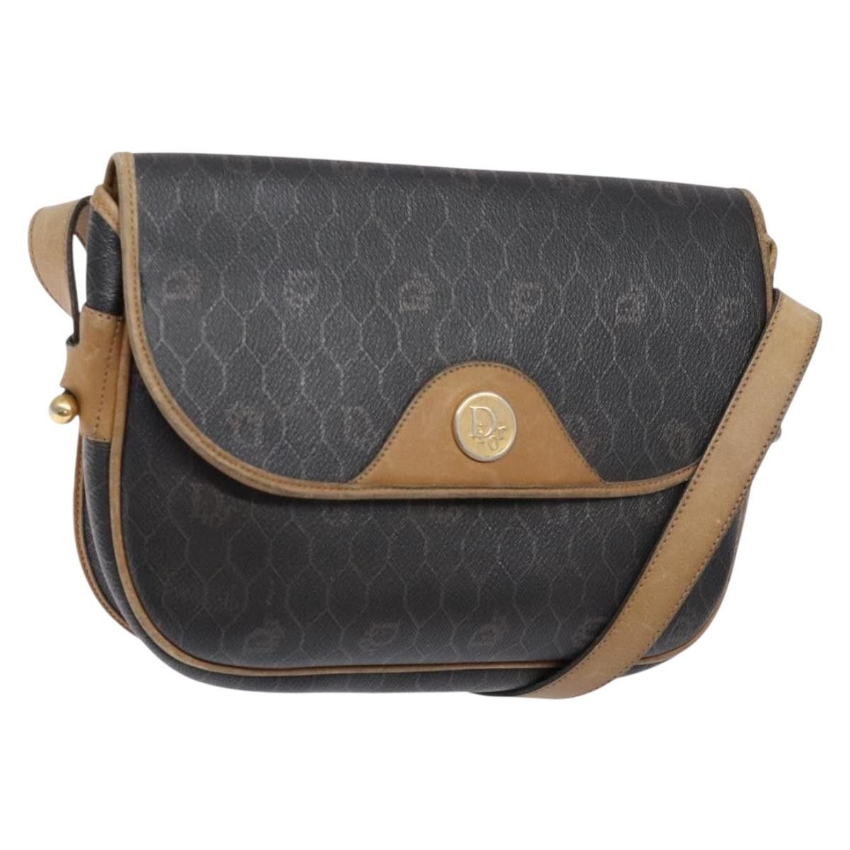 Dior DIOR Honeycomb Canvas Shoulder Bag Pvc Black Gold Size ONE SIZE - 1 Thumbnail