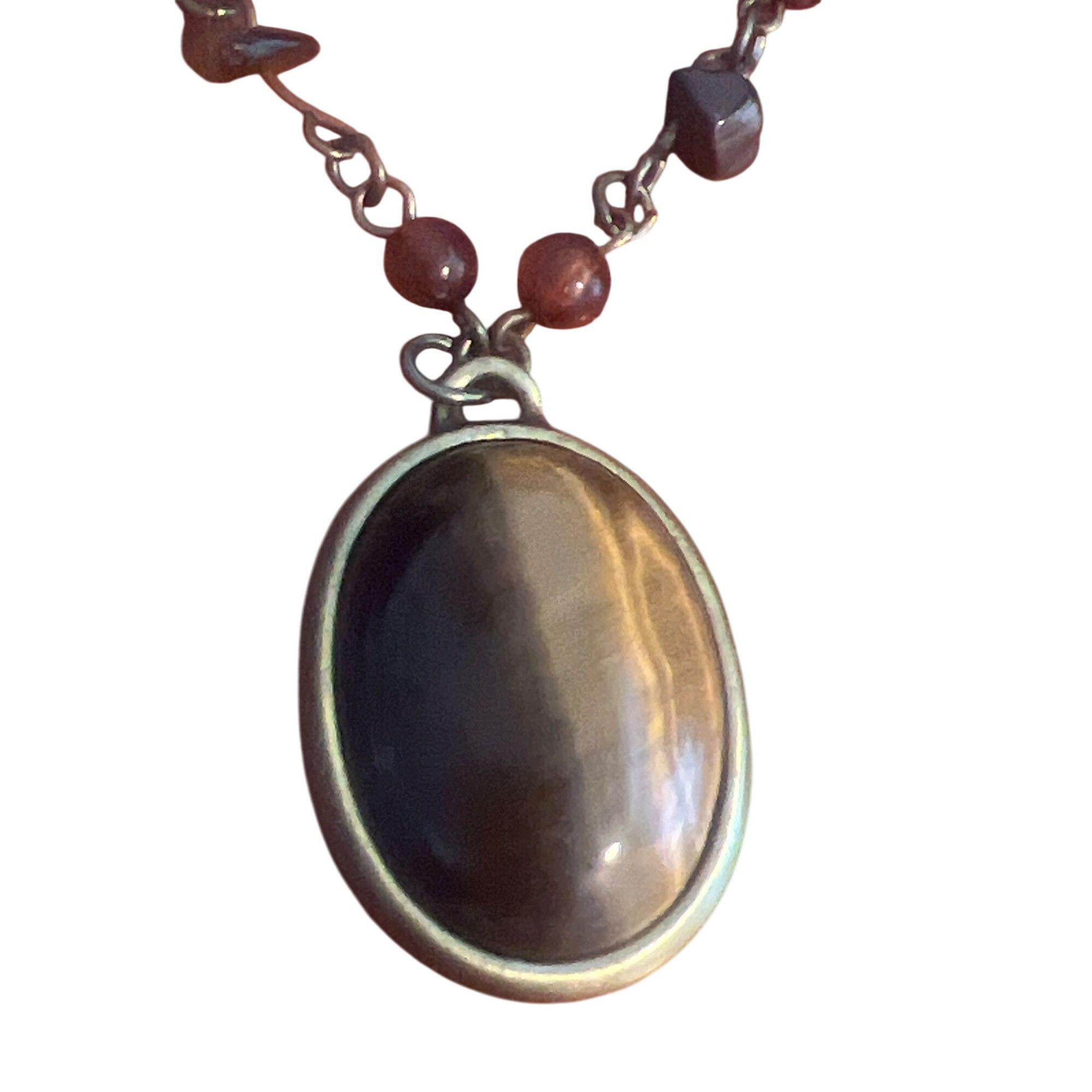 Other Vintage NY & Co Tigers Eye Pendant Necklace Beads Antique Go Size ONE SIZE - 2 Thumbnail