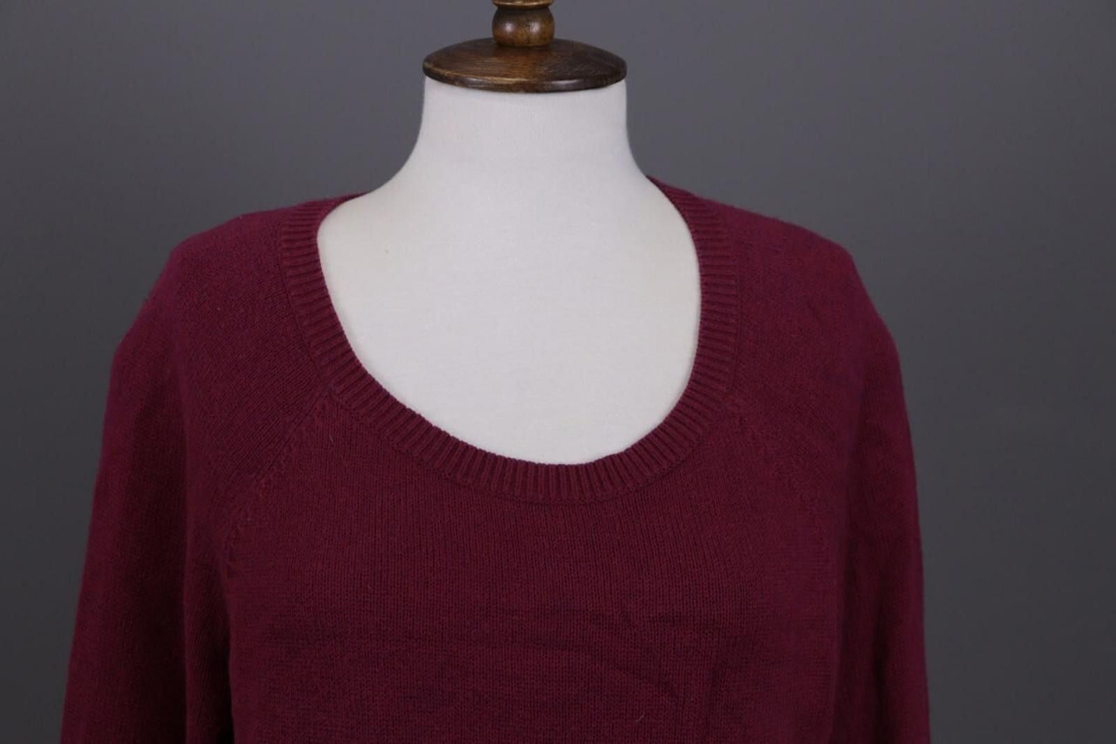 Eileen Fisher Eileen Fisher Burgubdy Lagenlook Cotton Sweater Size M Size M / US 6-8 / IT 42-44 - 5 Thumbnail