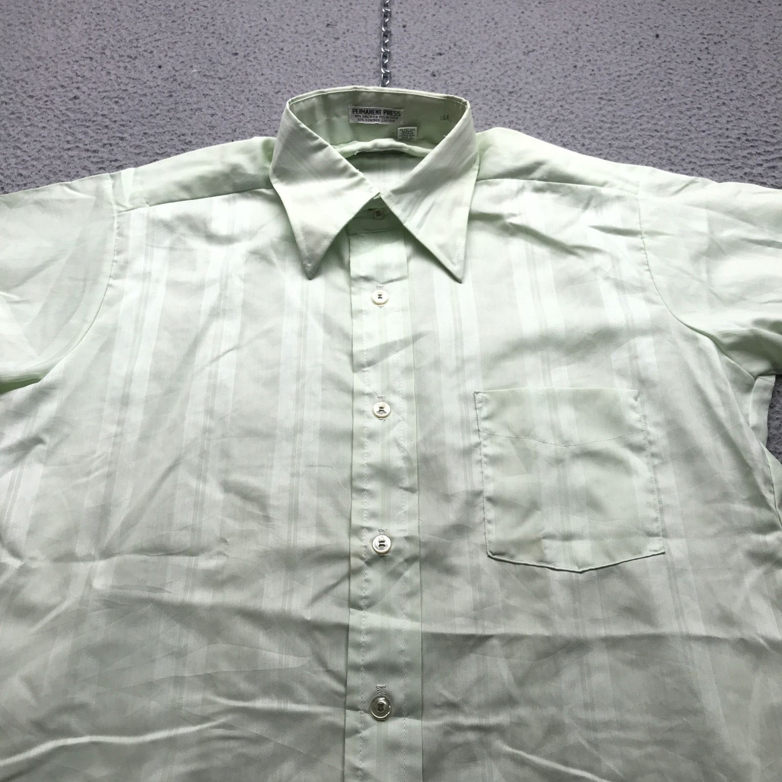 Other Vintage Permanent Press Button Up Shirt Mens Large L Green Size US L / EU 52-54 / 3 - 6 Thumbnail