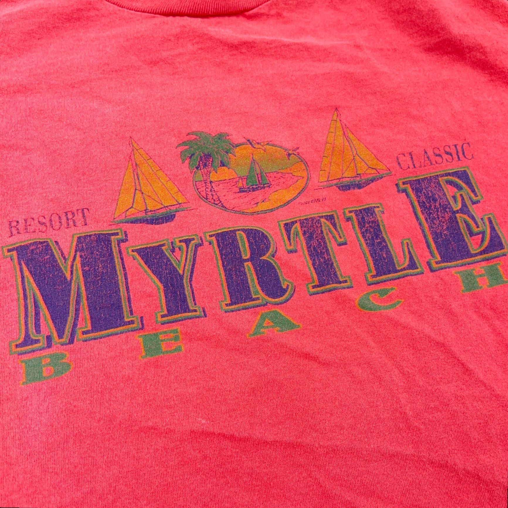 Jerzees VINTAGE Jerzees Shirt Men L Pink 80s 90s Sailboat Nautical Graphic Print Size US L / EU 52-54 / 3 - 3 Thumbnail