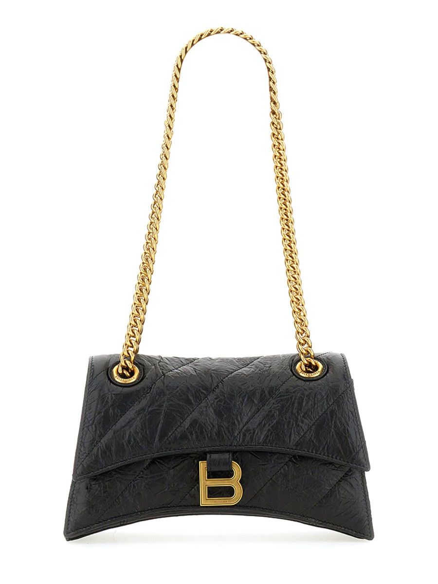 Balenciaga BALENCIAGA CRUSH SMALL BAG - BLACK Size ONE SIZE - 1 Thumbnail