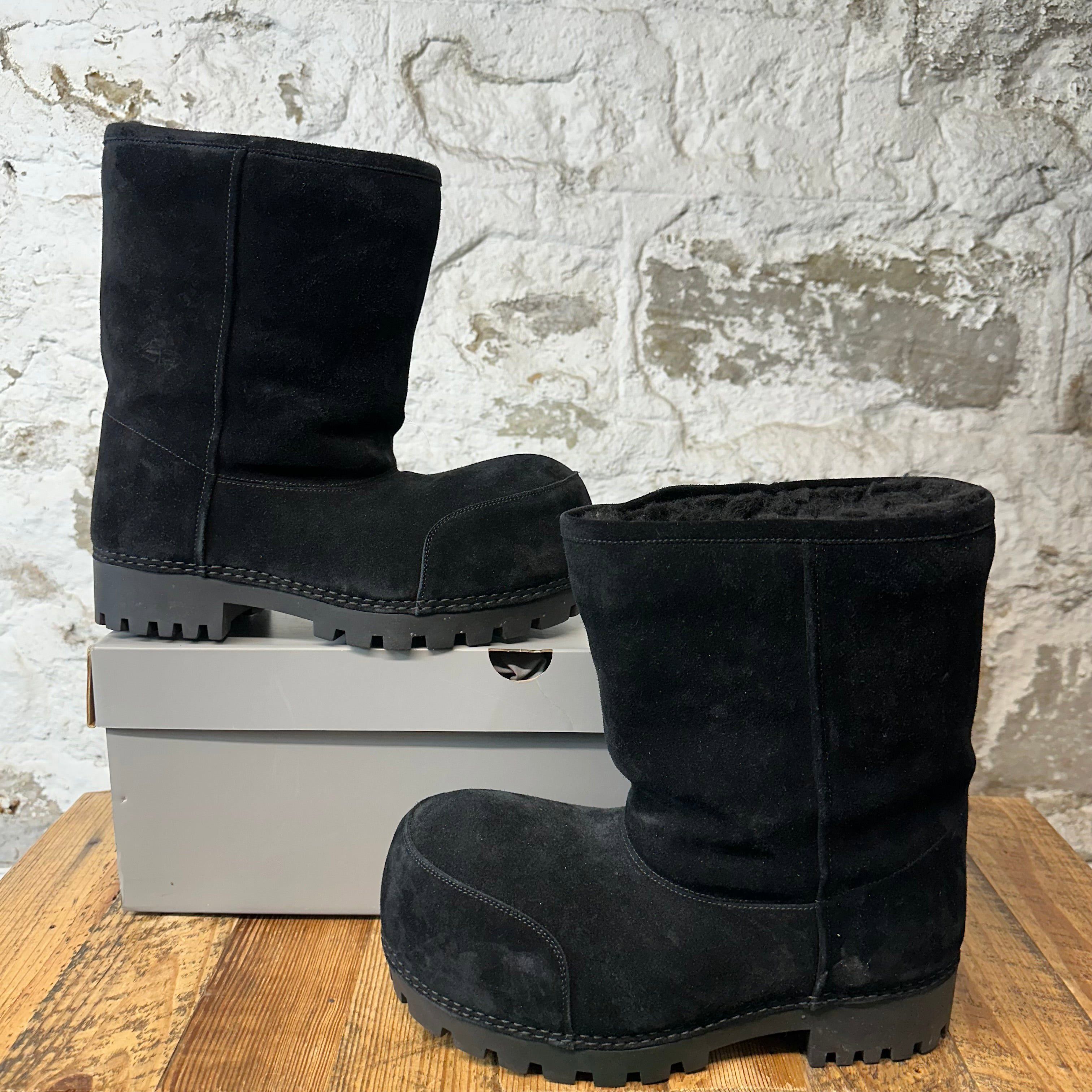 Balenciaga Balenciaga Alaska Fur High Suede Black Boot Sz 7 (40) Size US 7 / EU 40 - 1 Thumbnail