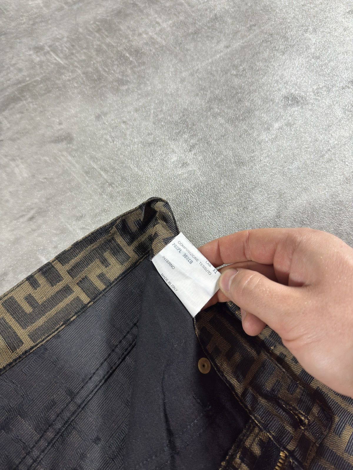 Fendi Fendi Zucca Monogram Pants – Brown Black Size 28" / US 6 / IT 42 - 8 Thumbnail