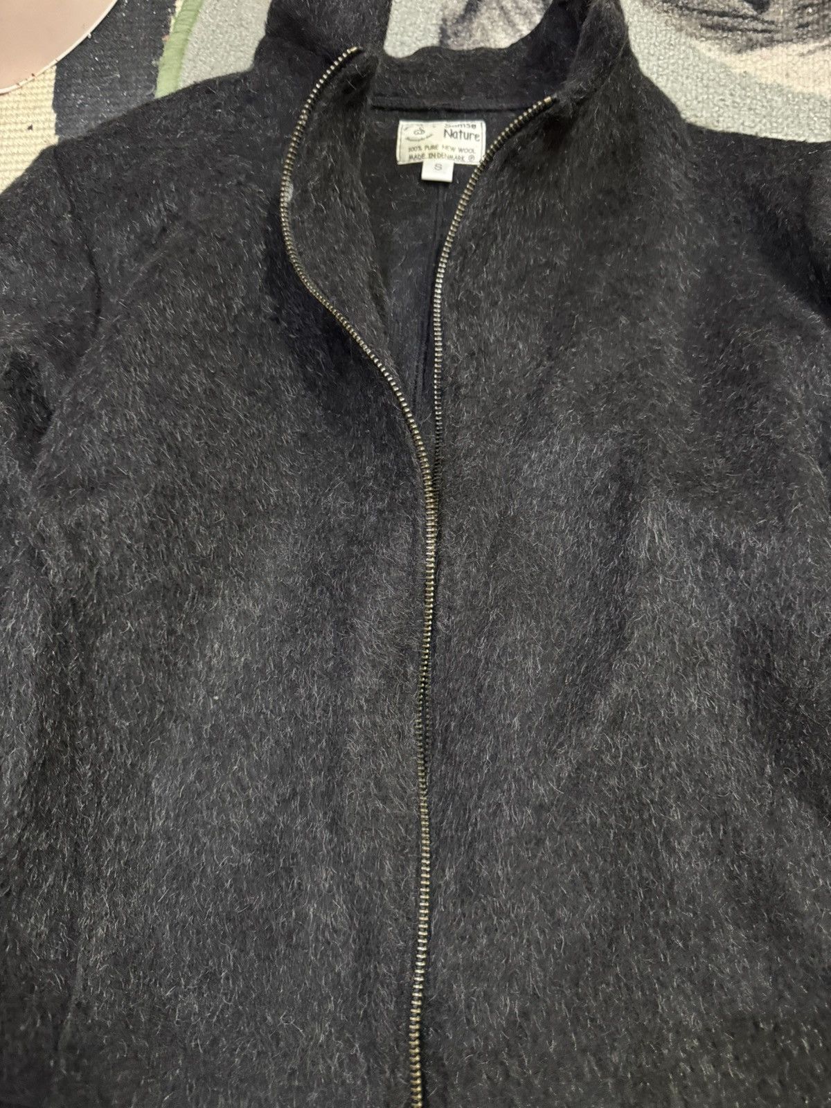 Vintage Vintage Danish Wool Zip Jacket Samsø Nature 100% Pure Wool Size S / US 4 / IT 40 - 3 Thumbnail