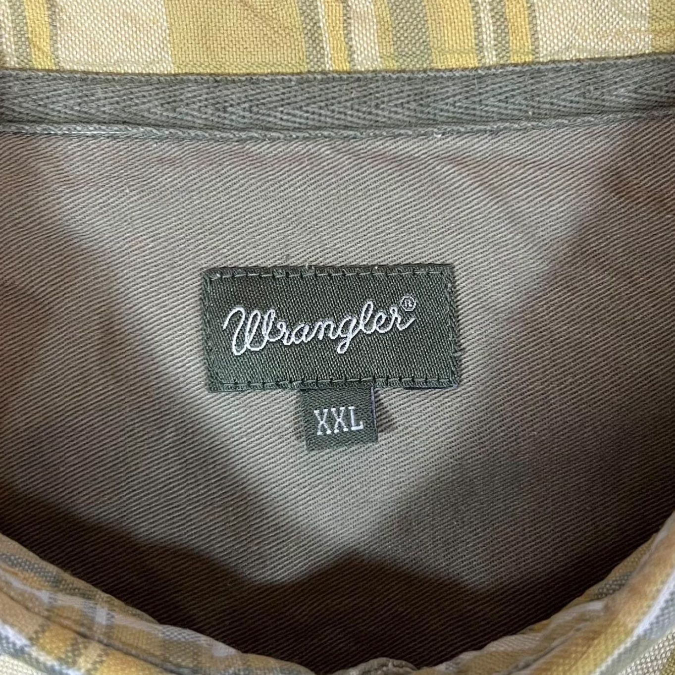 Wrangler WRANGLER Shirt Button-Up Long Sleeve Check 2XL Yellow Grey White Plaid Classic Mens XXL Size US XXL / EU 58 / 5 - 4 Thumbnail