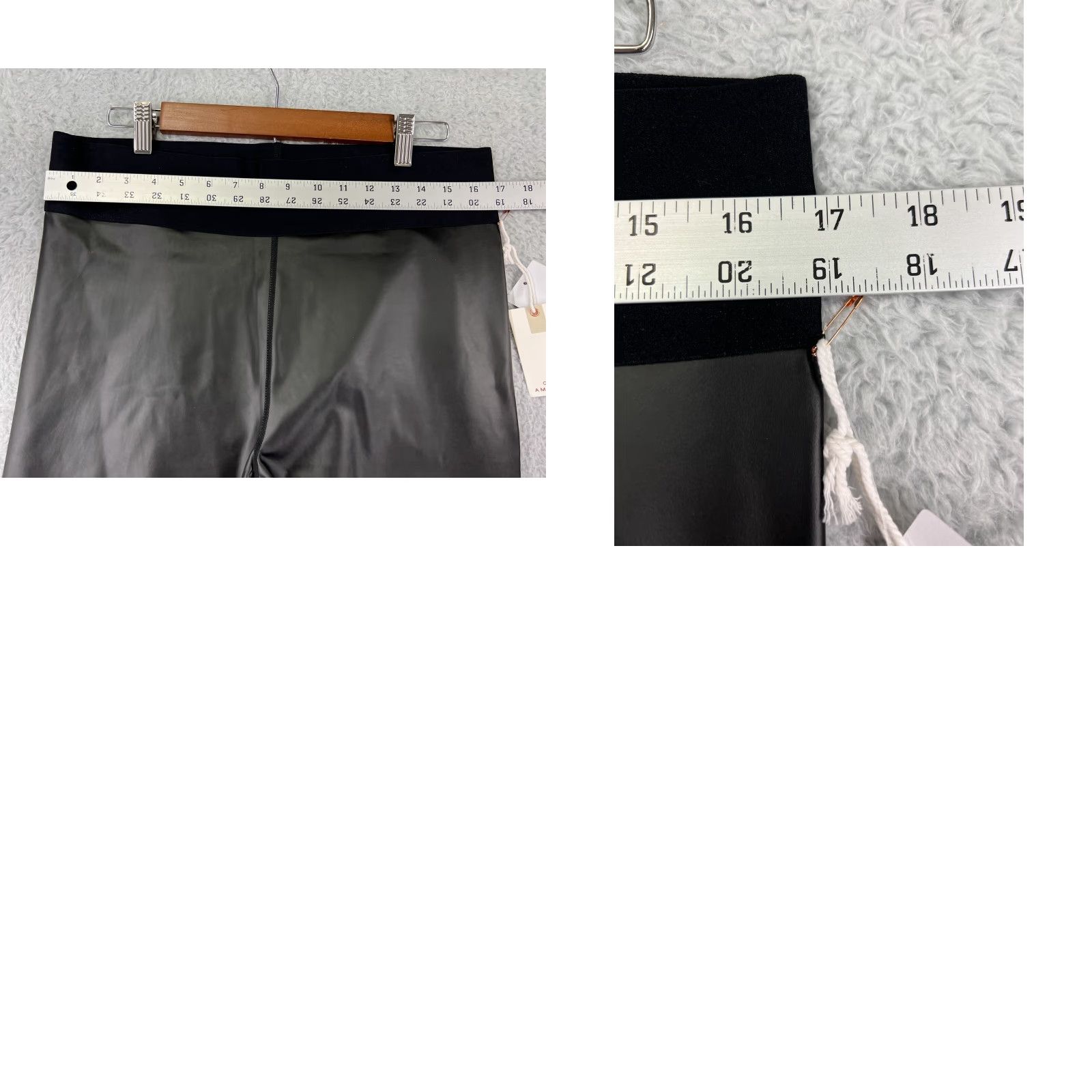 Good American Good American Pants Womens 5 Black Faux Leather Blend NWT Solid Regular Straight Casual Workwear 34in Waist 26in Inseam Womens Pants 90s? Size 27" / US 4 / IT 40 - 9 Thumbnail
