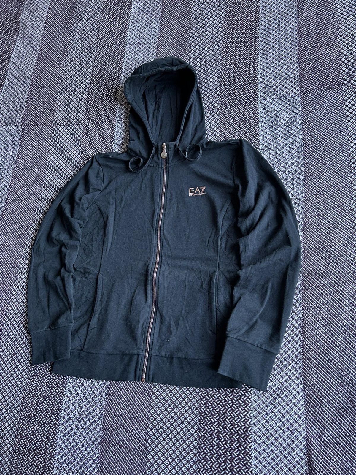 Armani × Emporio Armani Emporio Armani Zip Up Hoodies Black Solid Size Large Size L / US 10 / IT 46 - 2 Thumbnail