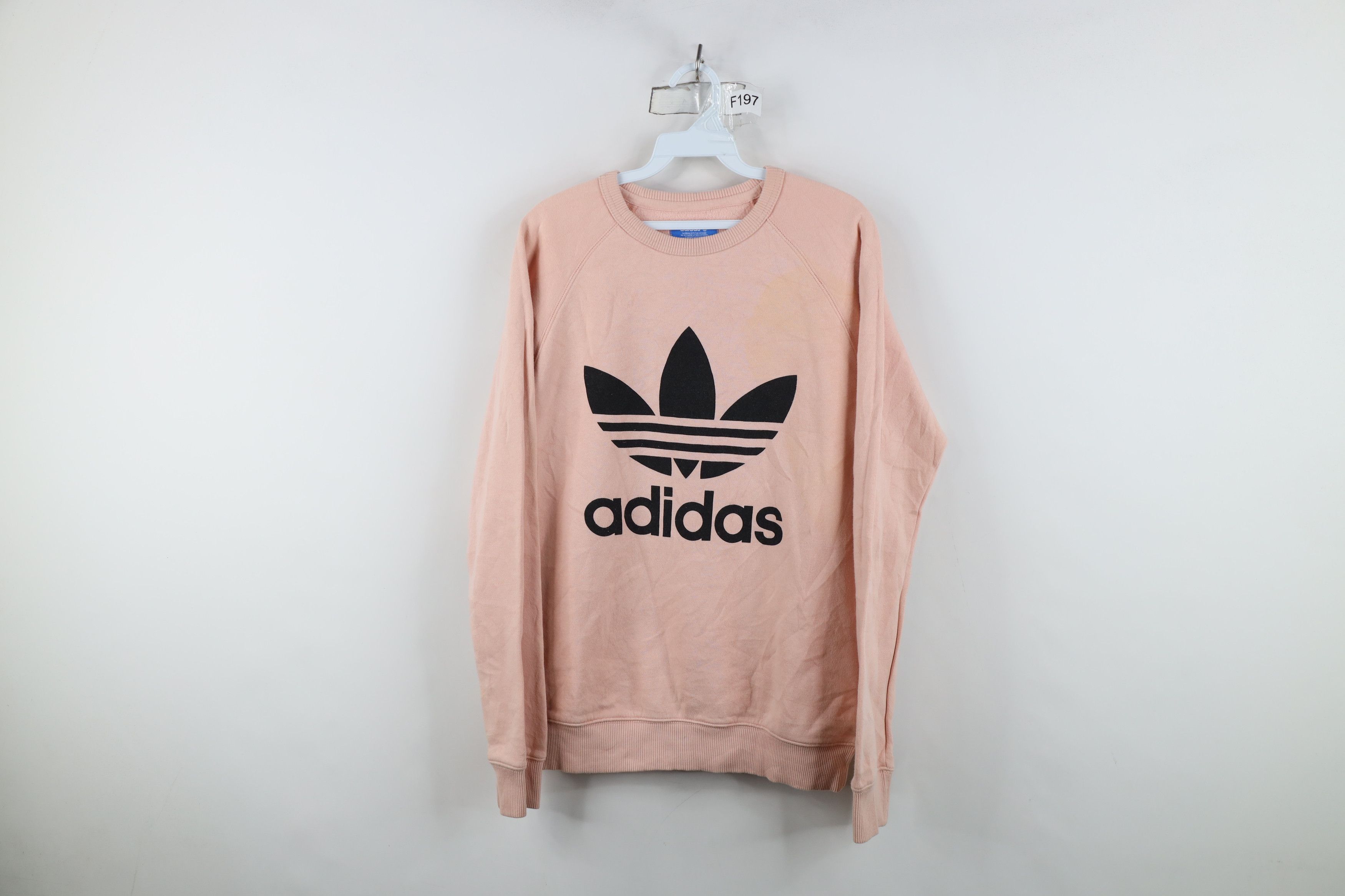 Adidas Y2K Adidas Spell Out Big Logo Crewneck Sweatshirt Pink Size S / US 4 / IT 40 - 1 Thumbnail