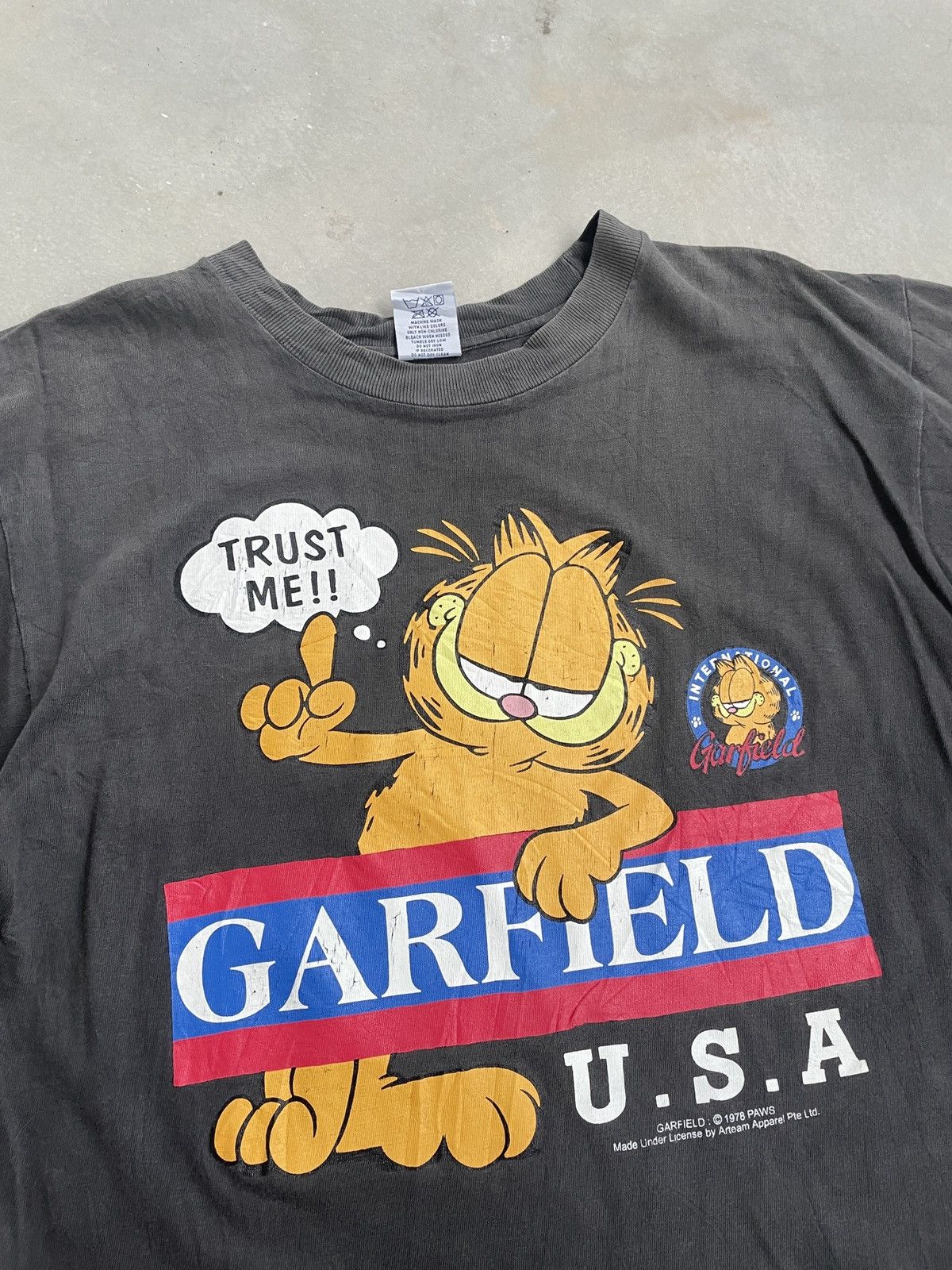 Vintage VINTAGE GARFIELD U.S.A SUNFADED TEE Size US S / EU 44-46 / 1 - 2 Thumbnail