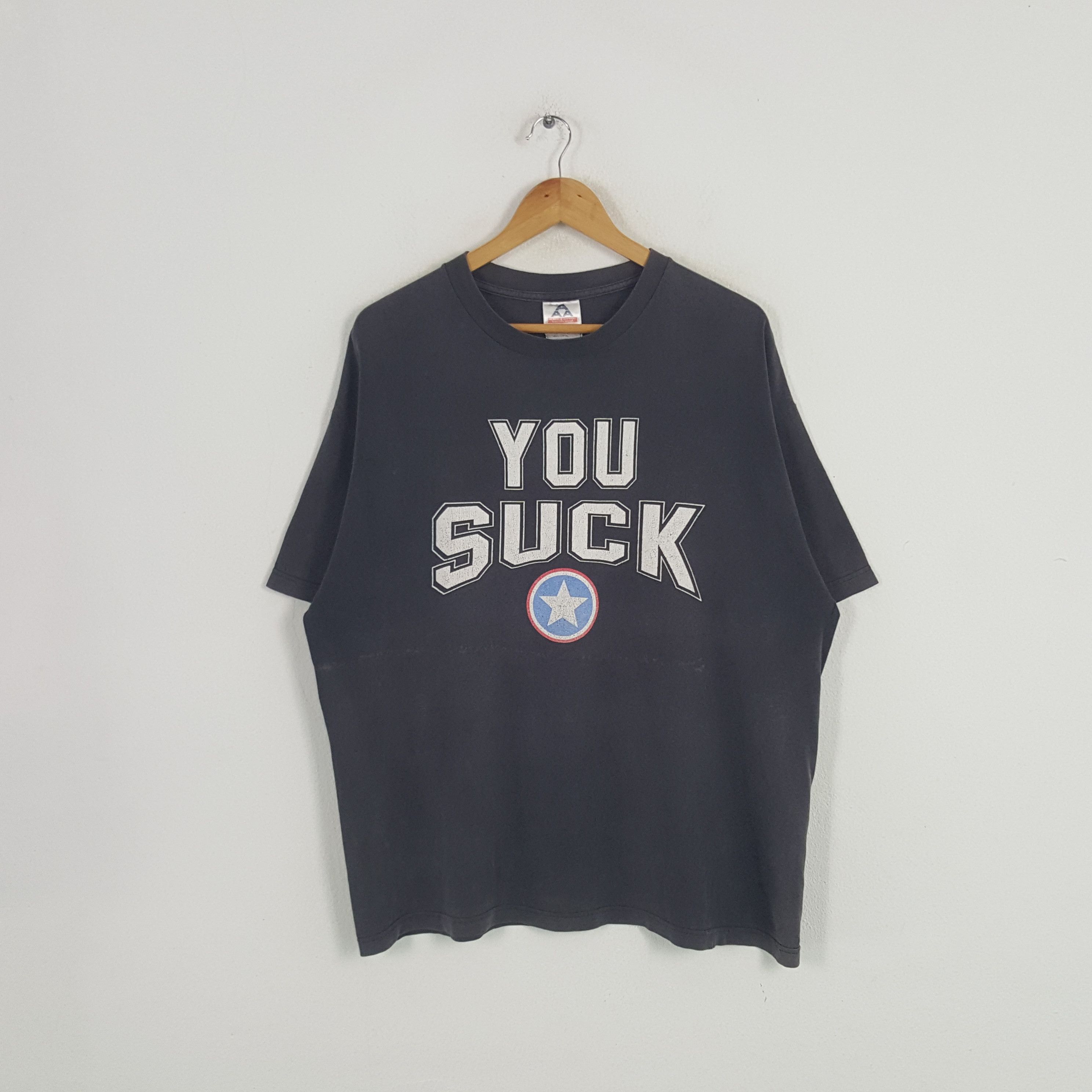 Vintage Kurt Angle you suck WWE American Wrestling Tshirt