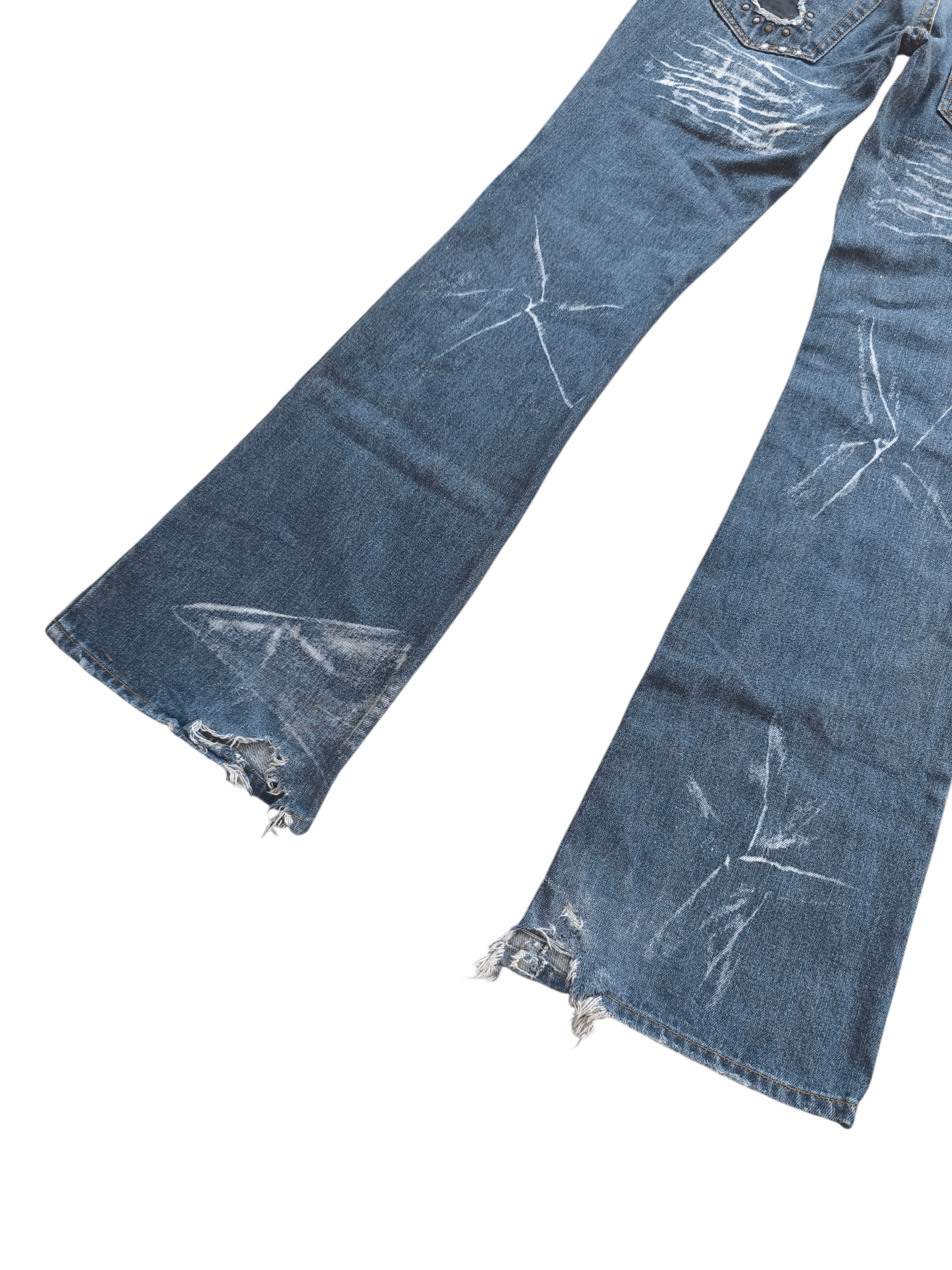 If Six Was Nine × LOWBOX Lowbox clawmark flare double waist denim Size US 34 / EU 50 - 7 Thumbnail