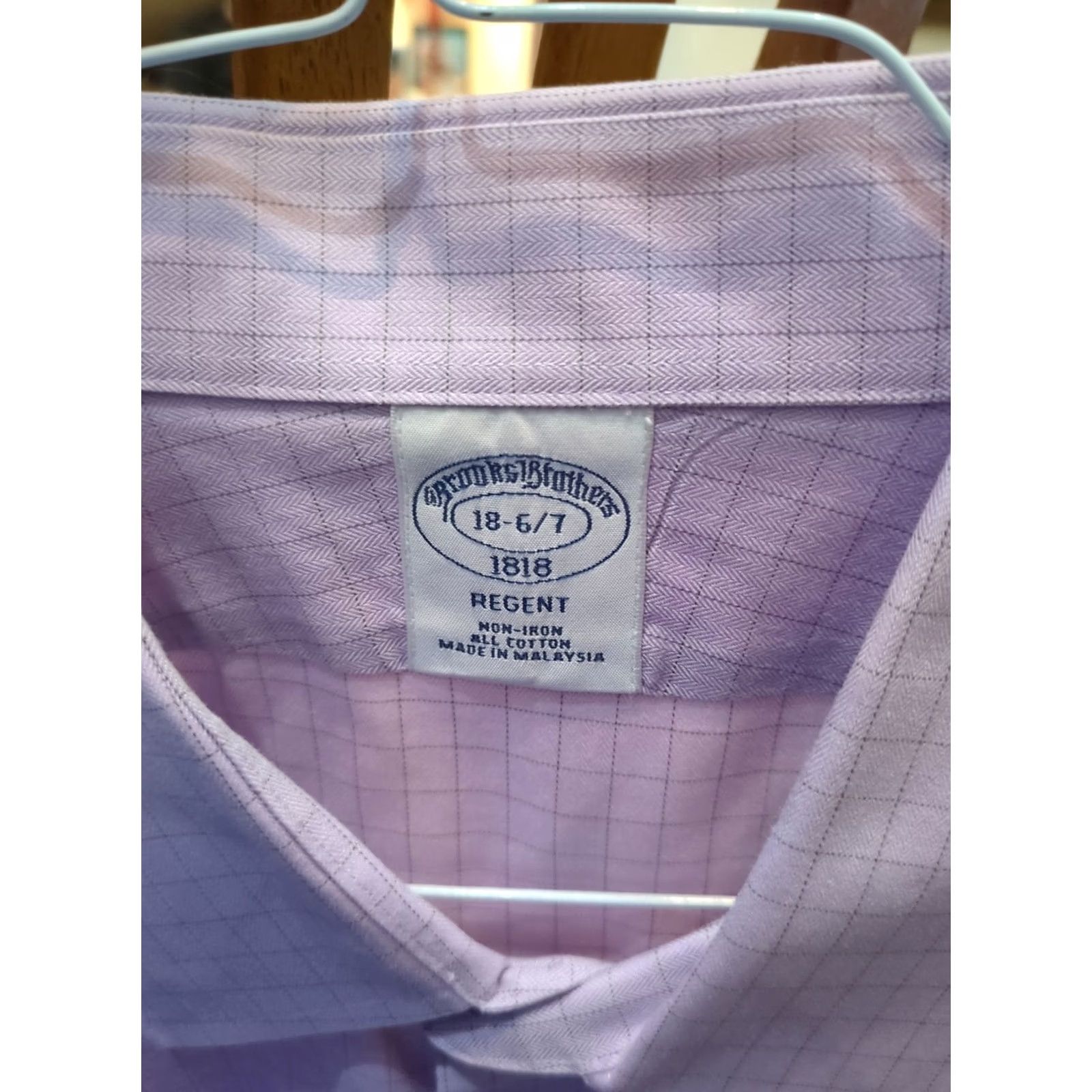 Brooks Brothers Brooks Brothers 1818 Shirt Mens Size 17 6/7 Blue Regent Non Iron All Cotton Button-Up Long Sleeve Casual Workwear Travel Regular Collar Down Mens Size US XL / EU 56 / 4 - 3 Thumbnail