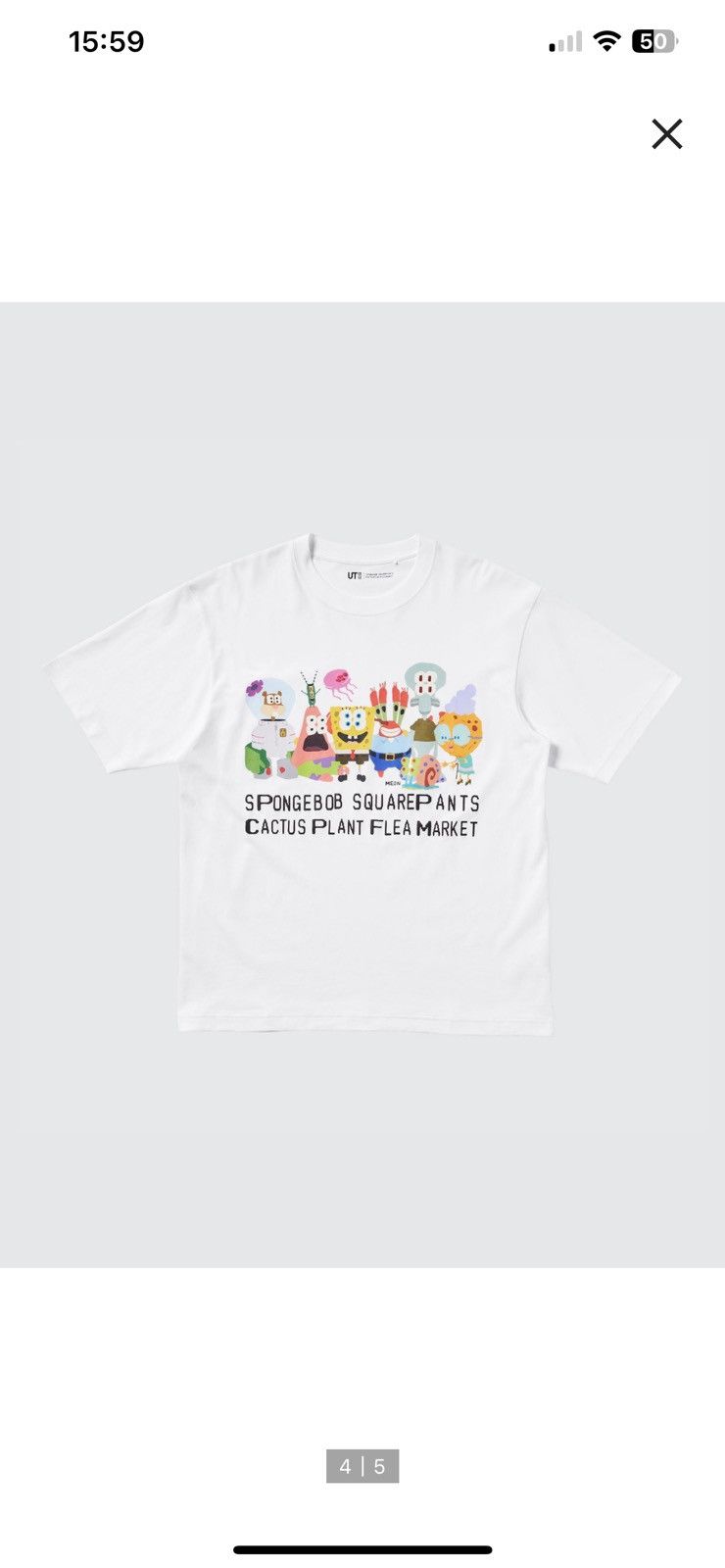 Cactus Plant Flea Market × Uniqlo CPFM x UNIQLO SppngeBob T-Shirt Size US XXL / EU 58 / 5 - 2 Thumbnail