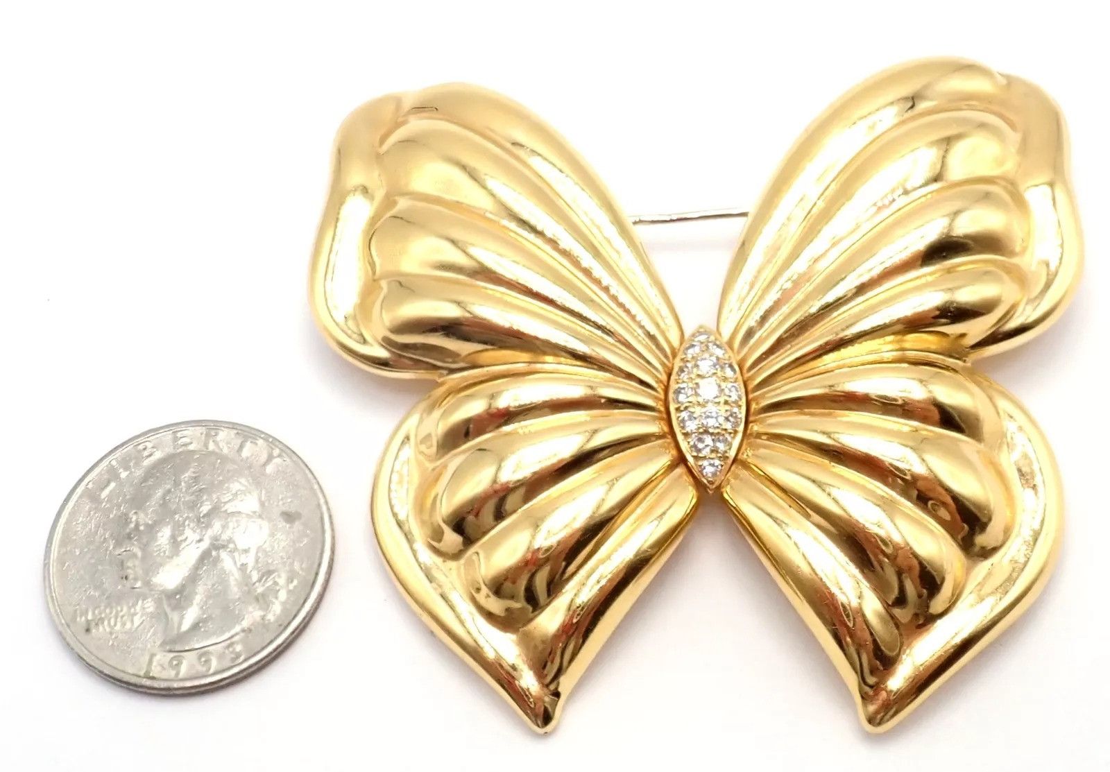 Van Cleef & Arpels Van Cleef & Arpels 18k Yellow Gold Butterfly Pin Brooch Size ONE SIZE - 4 Thumbnail