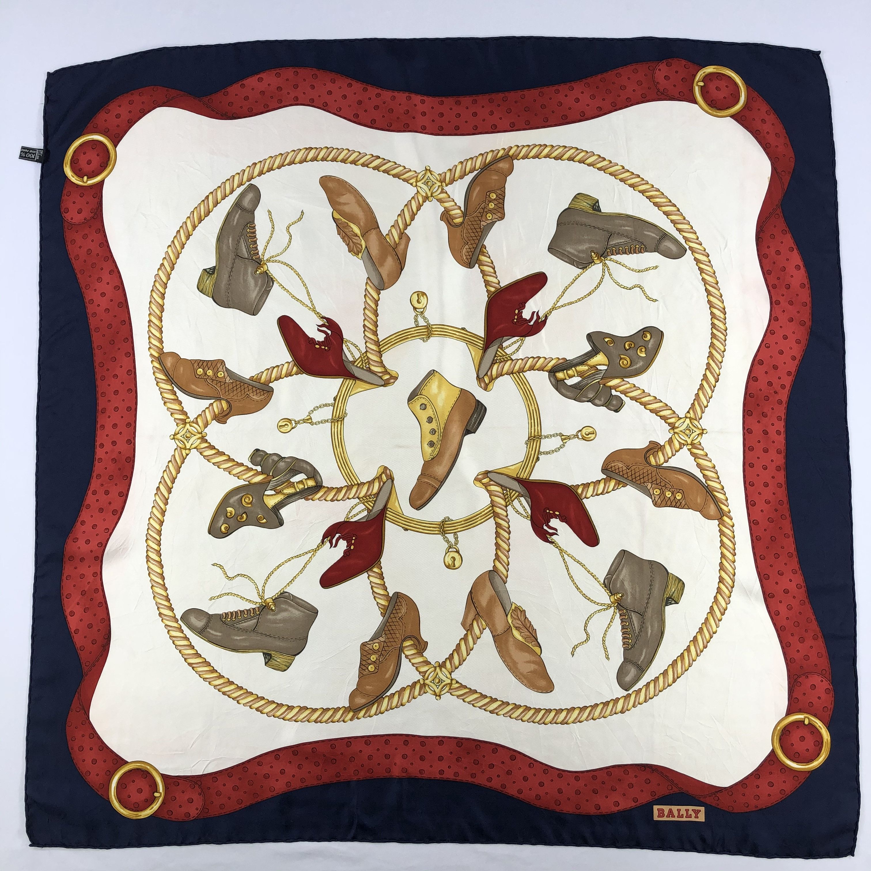 Vintage Vintage Bally Silk Scarf Size ONE SIZE - 2 Thumbnail