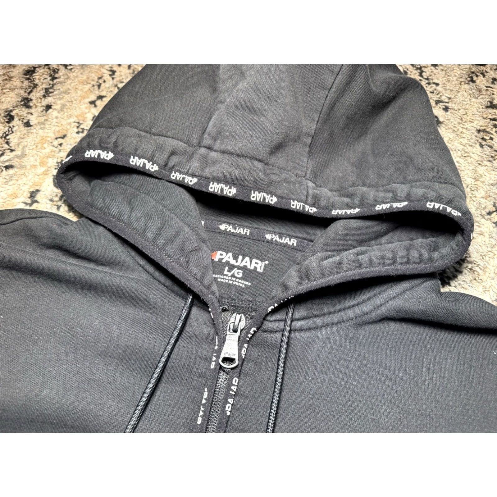 Pajar Pajar Bruce Mens Track Jacket Hooded Full Zip Black L Large Knit Size US L / EU 52-54 / 3 - 3 Thumbnail