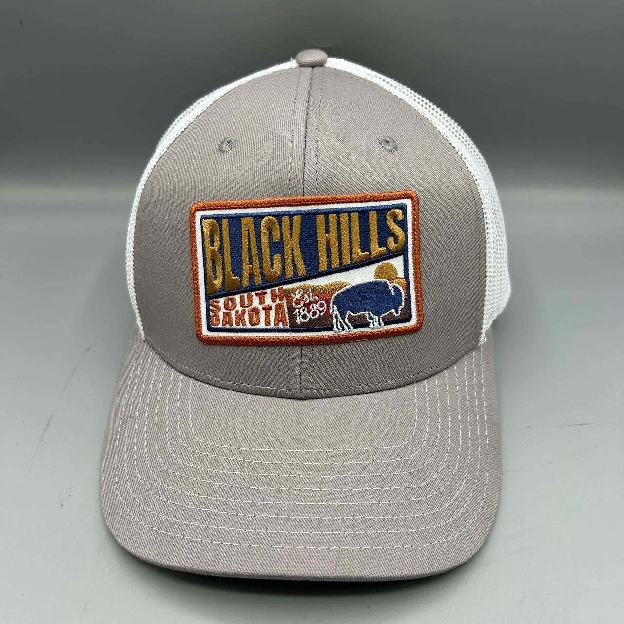 The Game Black Hills South Dakota Trucker Hat Men Gray Snap Back Size ONE SIZE - 1 Thumbnail