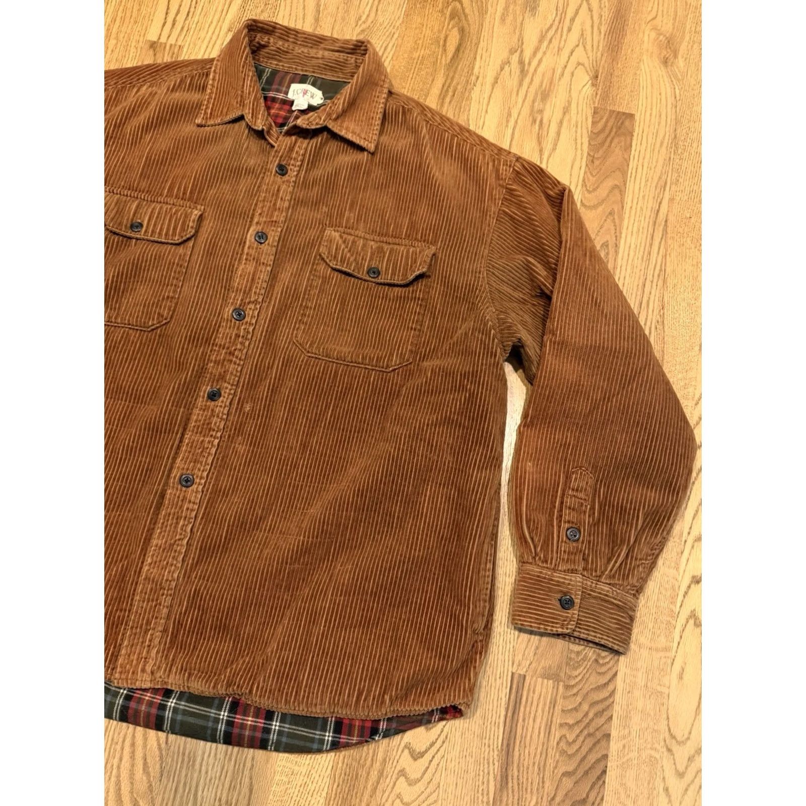 J.Crew VINTAGE J.CREW OARSman Shacket Corduroy Button Up Shirt Jacket Mens XL Brown Lined Pockets 90s Retro Size US XL / EU 56 / 4 - 5 Thumbnail