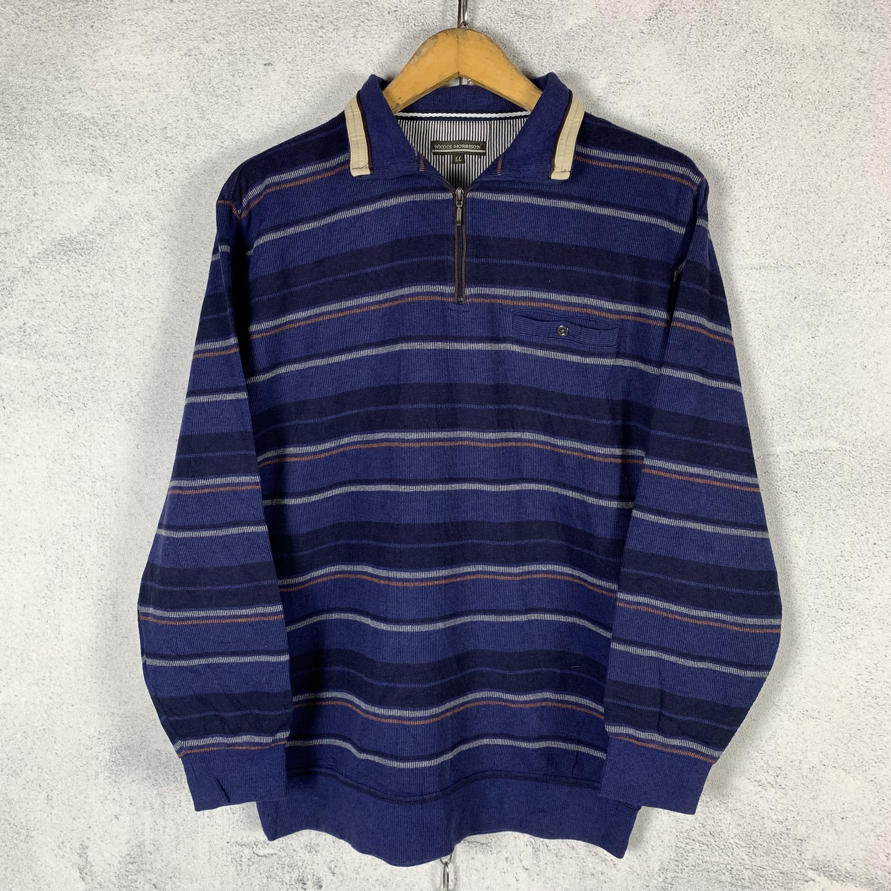 Fred Perry × Vintage Vintage 90s FRED PERRY STRIPED HALF ZIP 