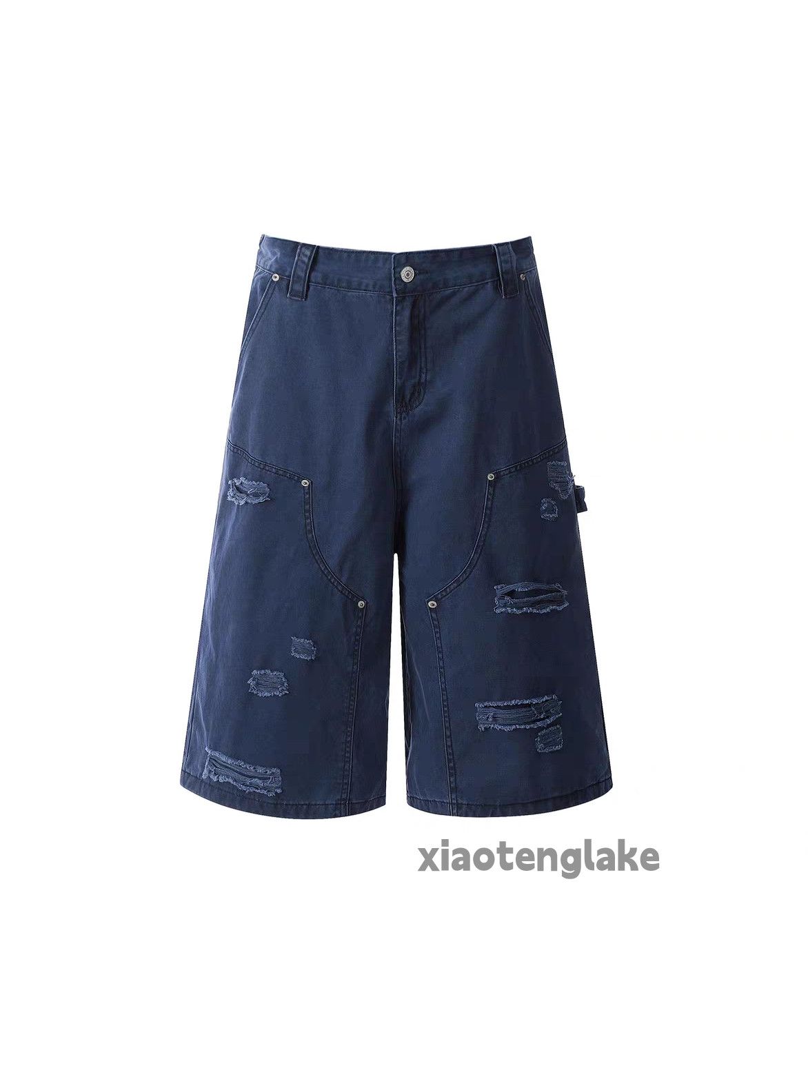 Designer × Japanese Brand × Vintage Unisex utility loose baggy ripped work cargo shorts Size US 32 / EU 48 - 5 Thumbnail