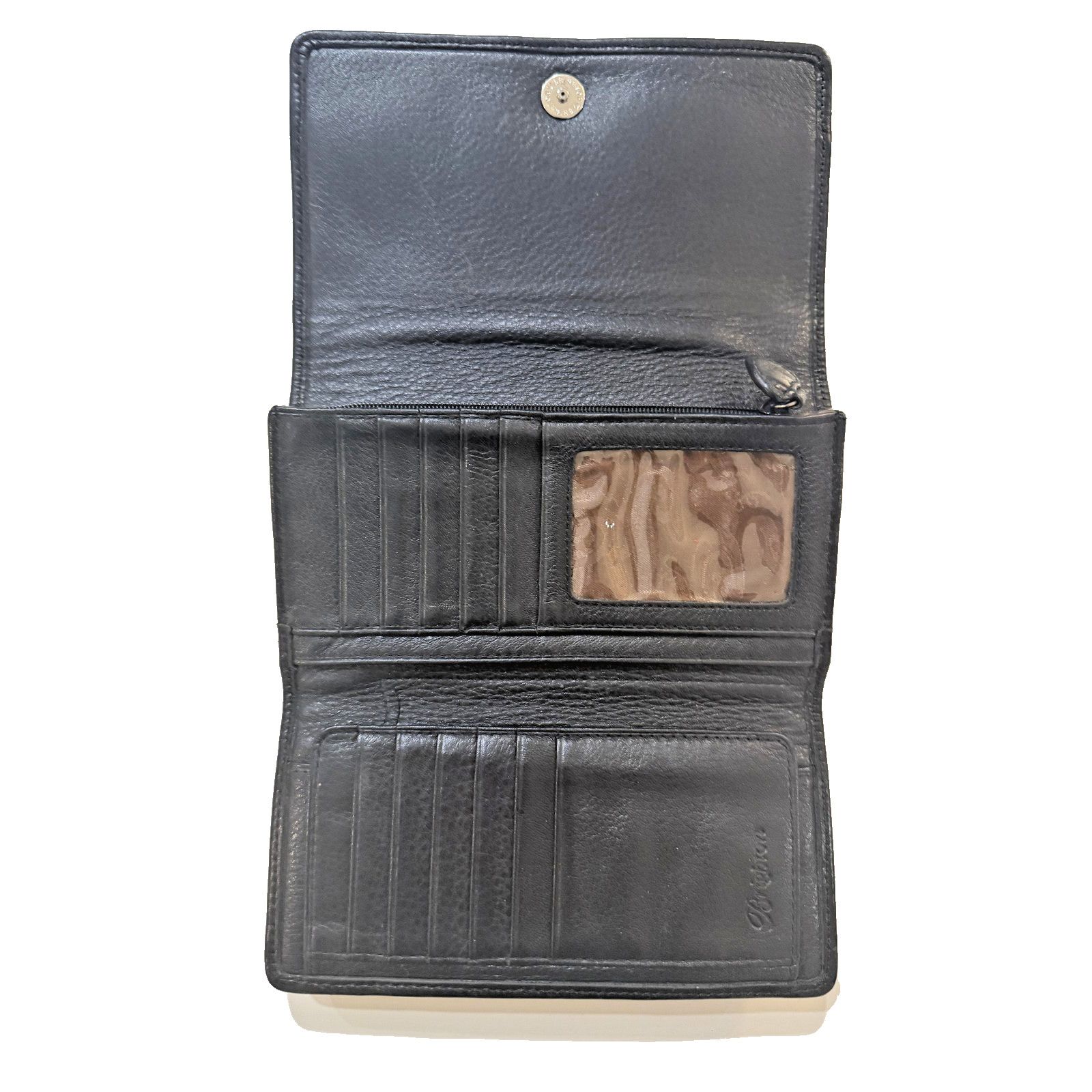 Brighton Brighton Wallet Womens Leather Snap Braided Trim Medallion Size ONE SIZE - 3 Thumbnail