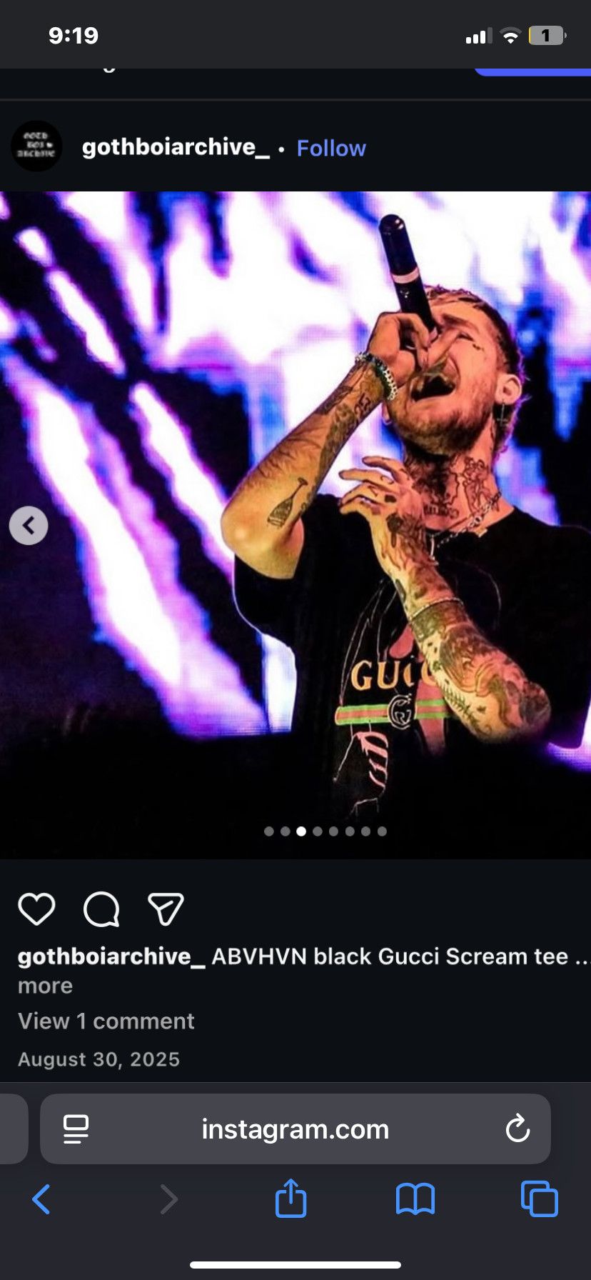ABVHVN Gucci Scream T-Shirt Size US L / EU 52-54 / 3 - 3 Thumbnail