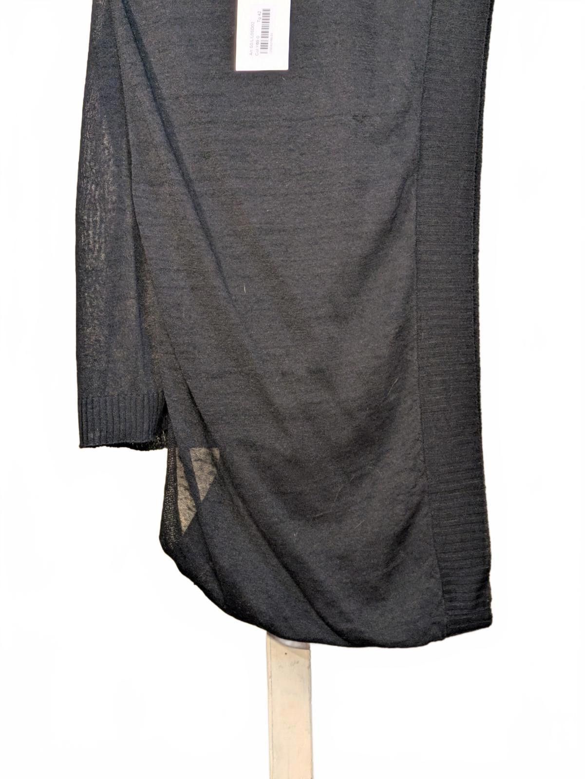 Other NWT LIVIANA CONTI Black Asymmetric Linen 2pc Drape Top 42IT Size S / US 4 / IT 40 - 3 Thumbnail