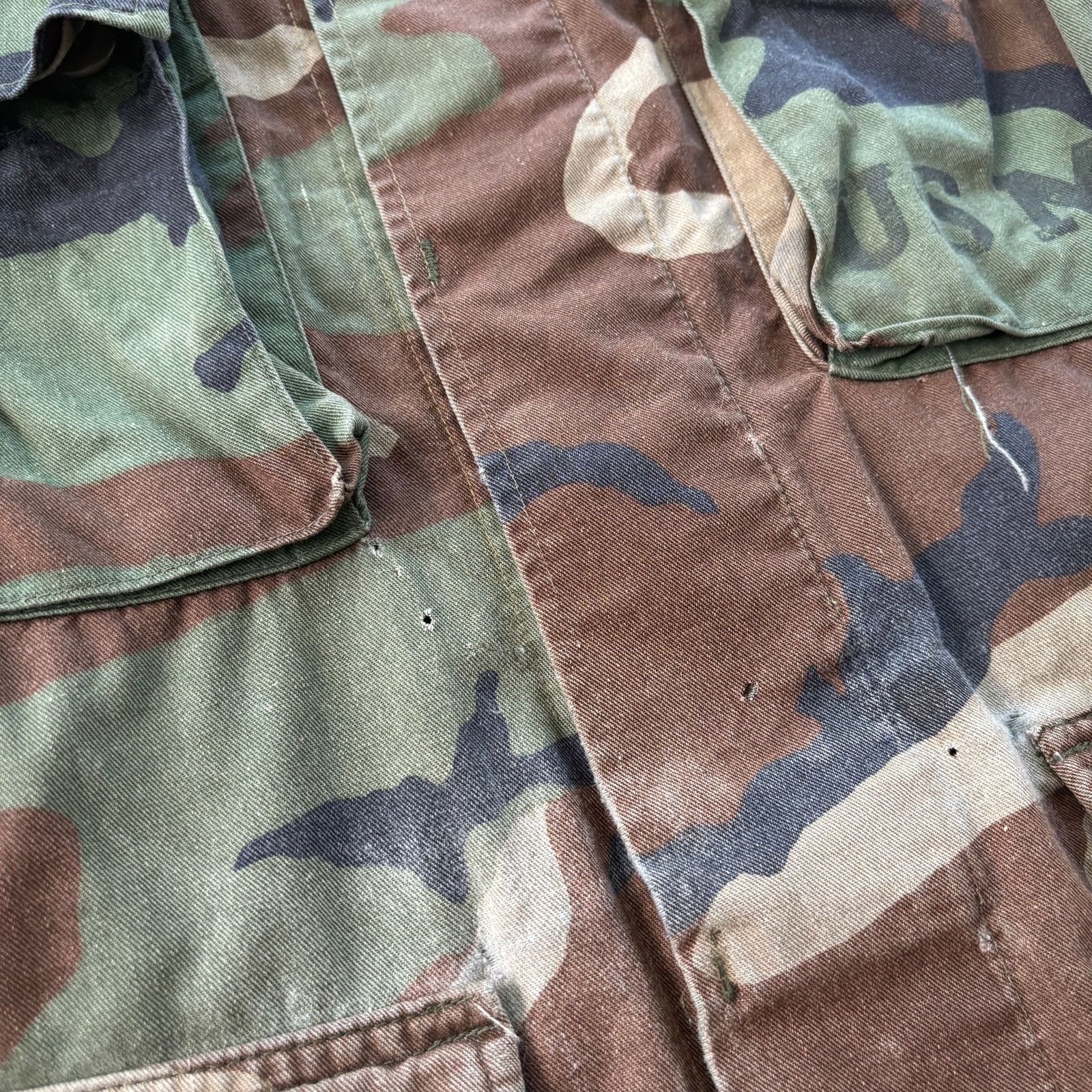 Vintage Vintage camo USMC four pocket field jacket size M/L AS-IS Size US L / EU 52-54 / 3 - 2 Thumbnail