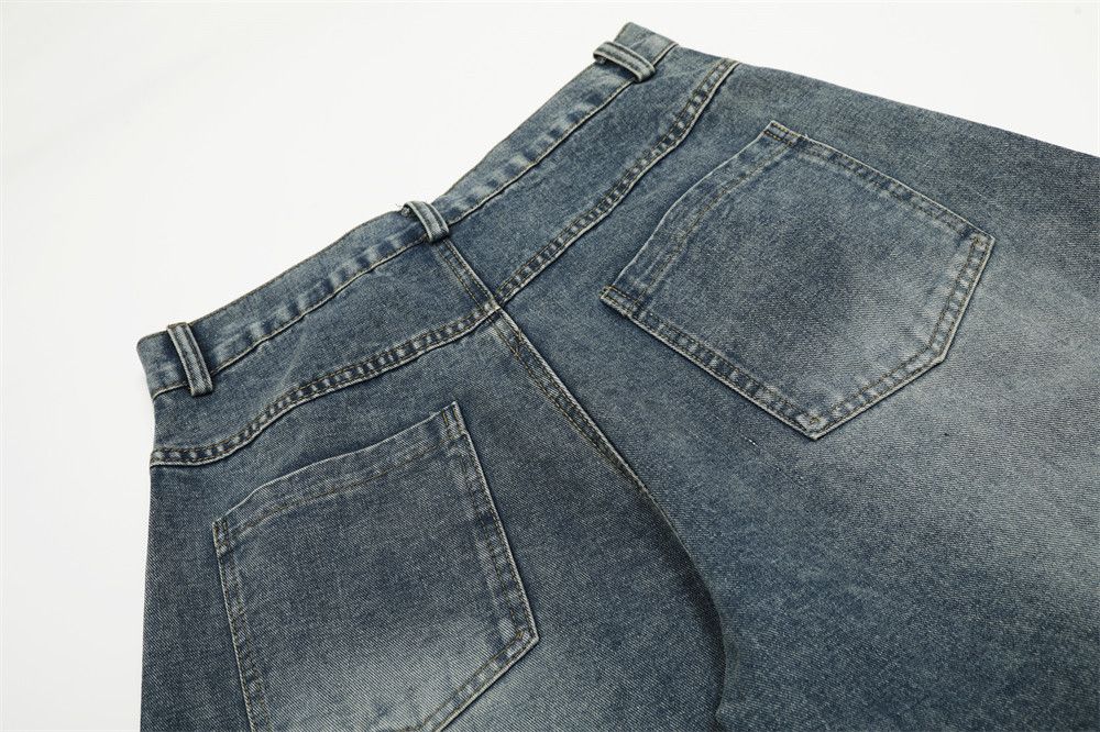 Vintage Men's multi-pocket washed scimitar wide-leg jeans Size US 32 / EU 48 - 5 Thumbnail