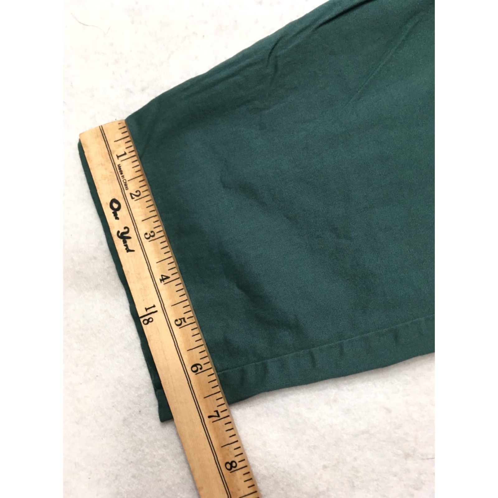 Vintage A New Day Pleated Straight Leg Women's M Green Pants Size 32" / US 10 / IT 46 - 2 Thumbnail