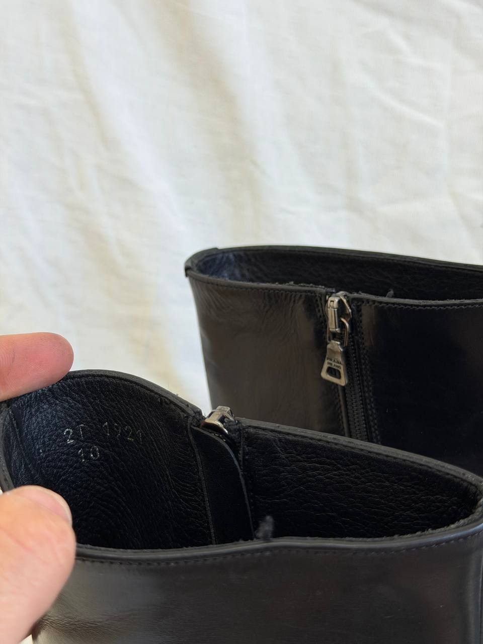 Prada Vintage Prada Leather High 90s Luxury High Avant-Garde Size US 10.5 / EU 43-44 - 4 Thumbnail