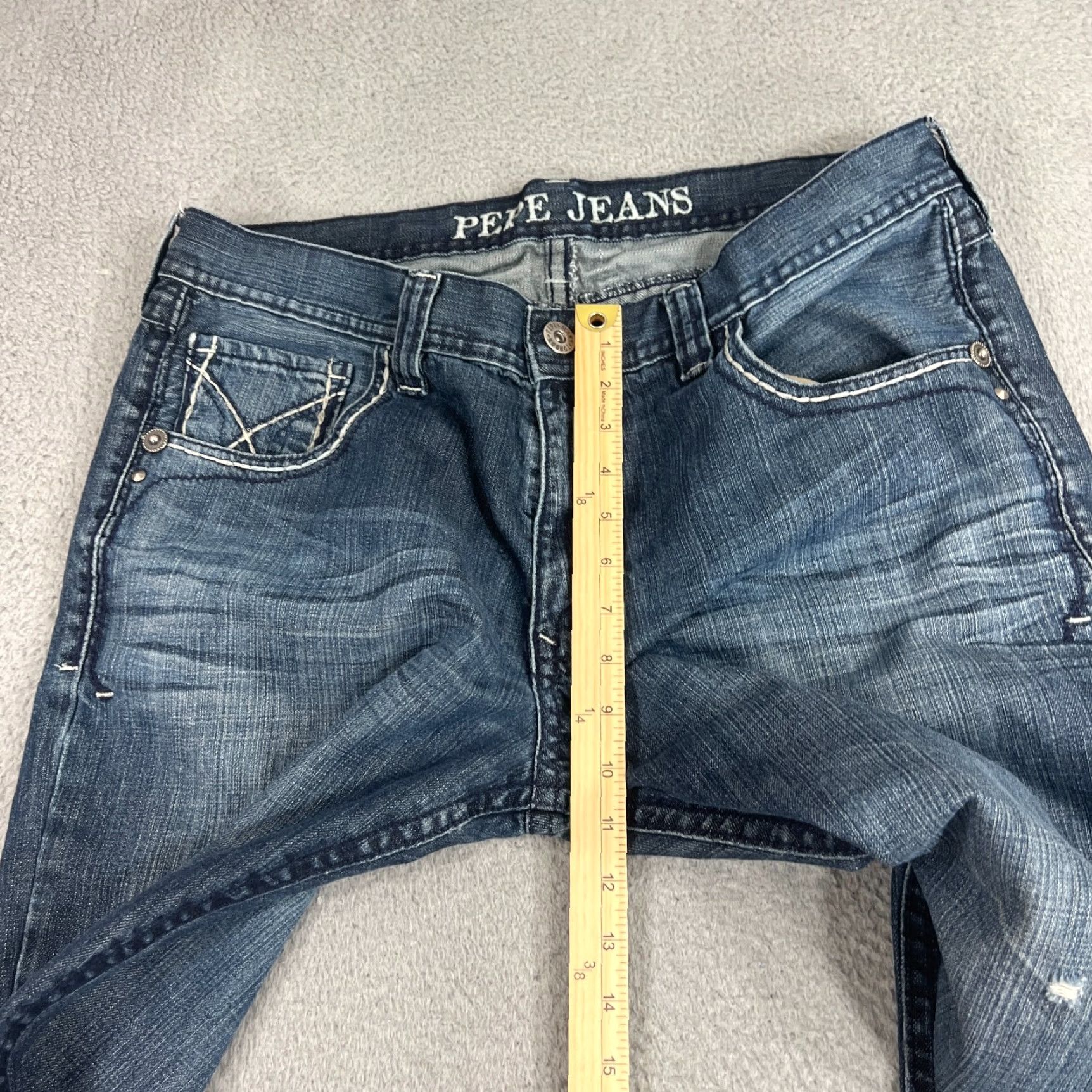 Pepe Jeans VINTAGE Pepe Jeans London Jeans Men 38 Regular Fit Denim Blue 90s Streetwear USA Mens Size US 38 / EU 54 - 4 Thumbnail