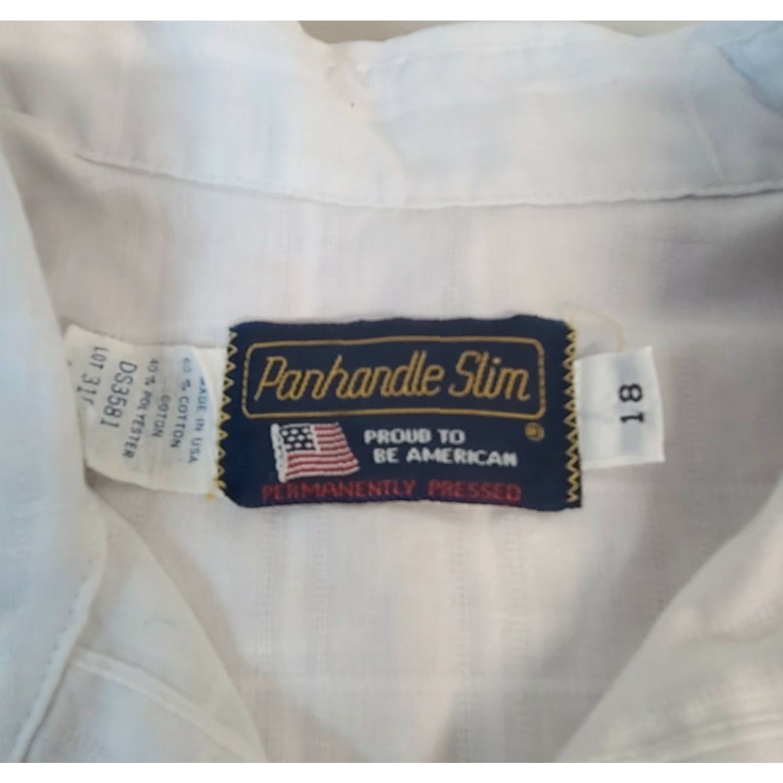 Vintage VINTAGE Panhandle Slim Western Shirt Mens 18 Short Sleeve White USA Shirt Mens Slim Western 18 White Cowboys Cowboy Mens VINTAGE Size US XXL / EU 58 / 5 - 3 Thumbnail