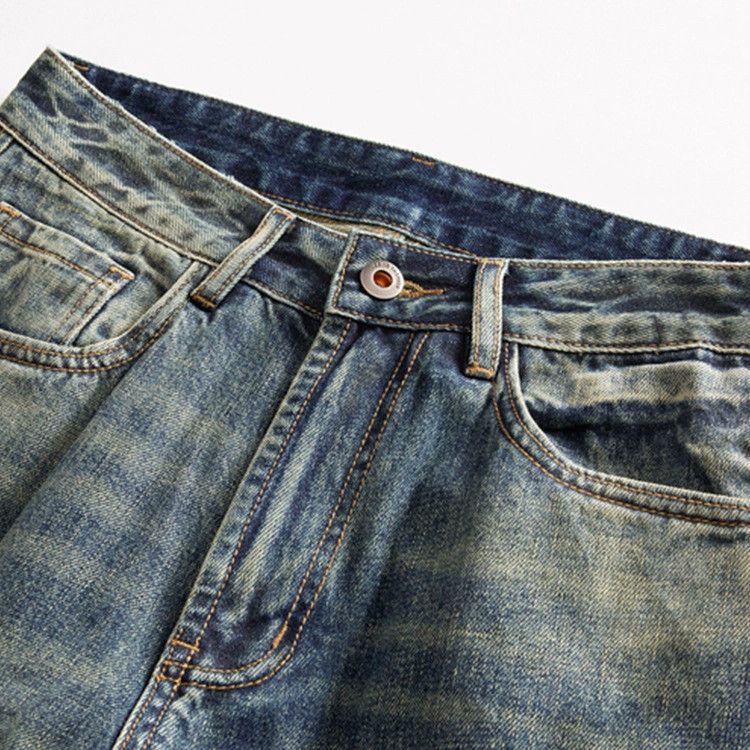 Vintage Men's street gradient distressed casual loose washed jeans Size US 32 / EU 48 - 3 Thumbnail
