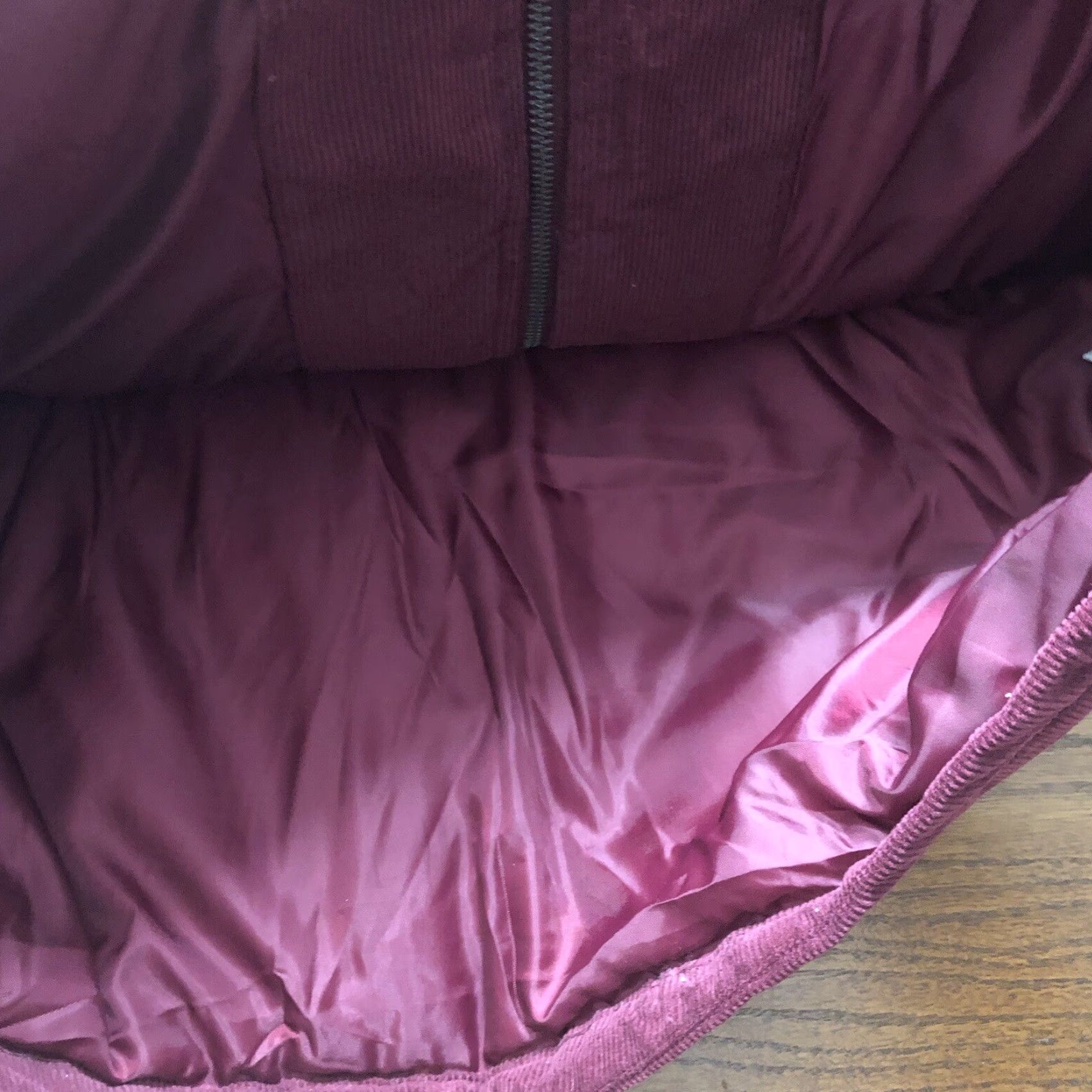 Levis Zoe Corduroy Coat Womens XXL Red Wine Quilted Puffer Jacket