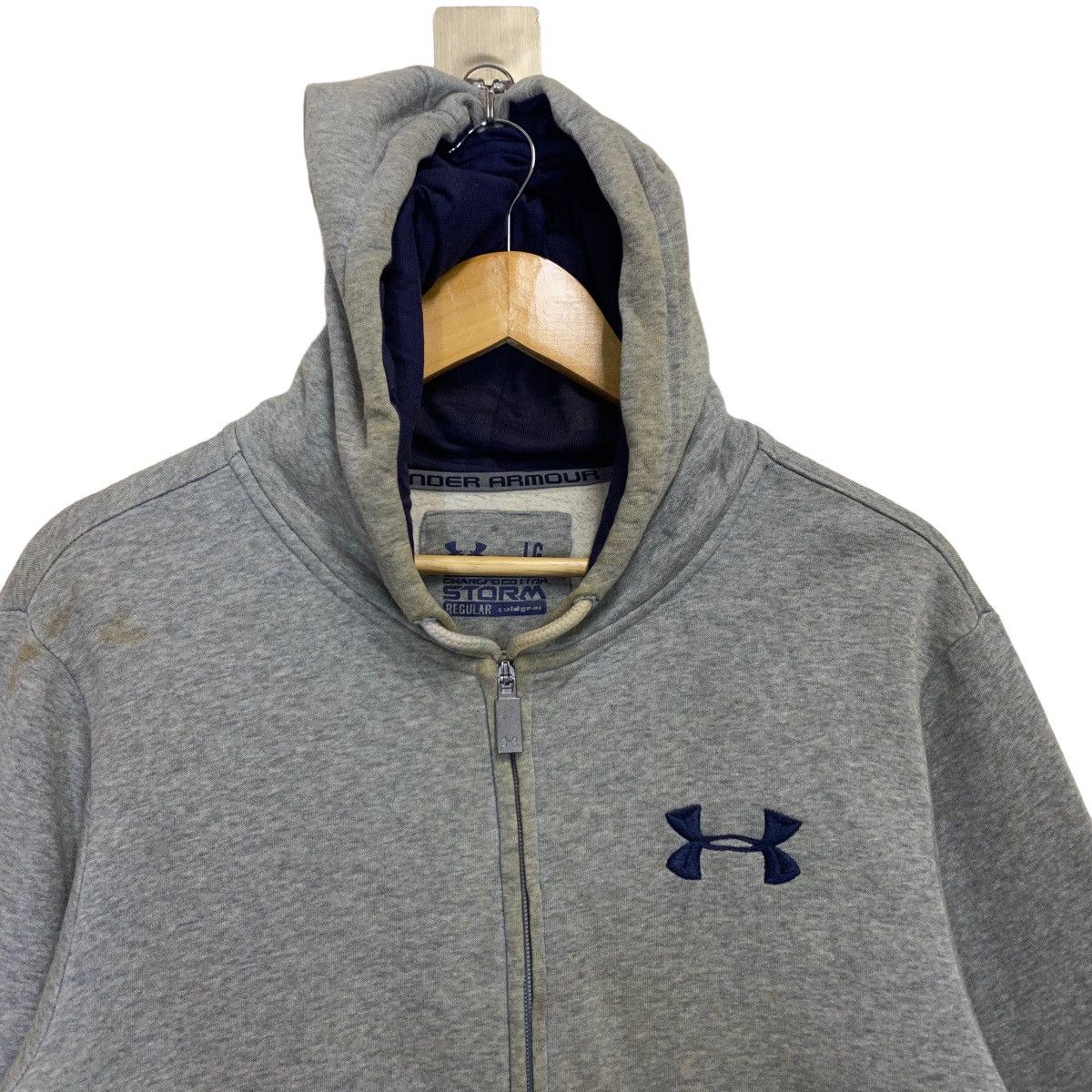 Under Armour × Vintage Under Armour Big Logo Printed Fullzip Hoodies Size M Size US M / EU 48-50 / 2 - 6 Thumbnail