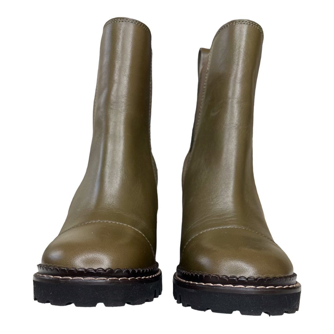See by Chloe See by Chloe Mallory Lug Sole Leather Chelsea Boots Size US 8 / IT 38 - 3 Thumbnail
