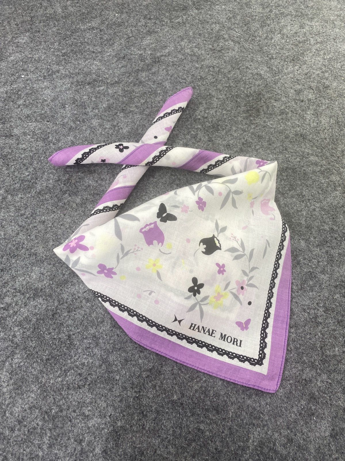Hanae Mori × Vintage Hanae Mori Handkerchief / Bandana / Neckerchief-B047 Size ONE SIZE - 1 Thumbnail
